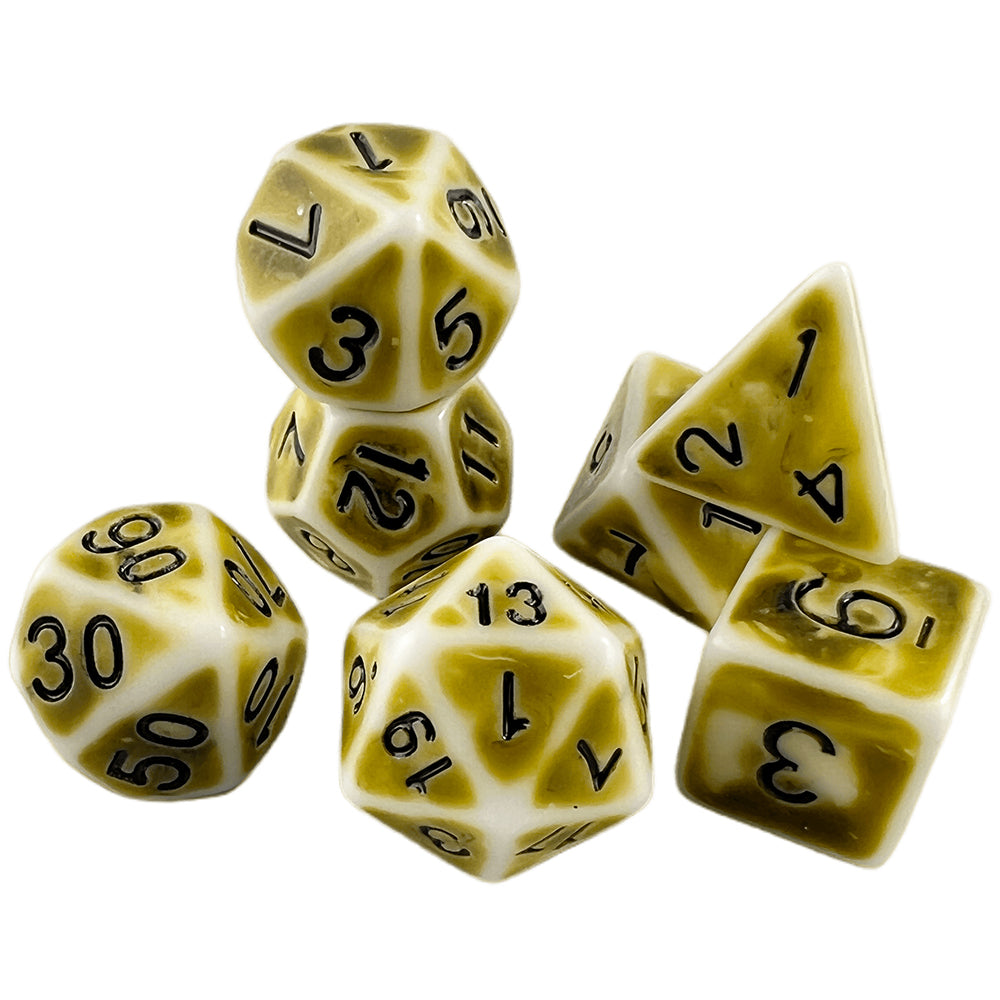 Retro Dice - 7pcs Polyhedral Dice DND Game Dice Set D4-D20 for Party Entertainment Tabletop Game Accessories
