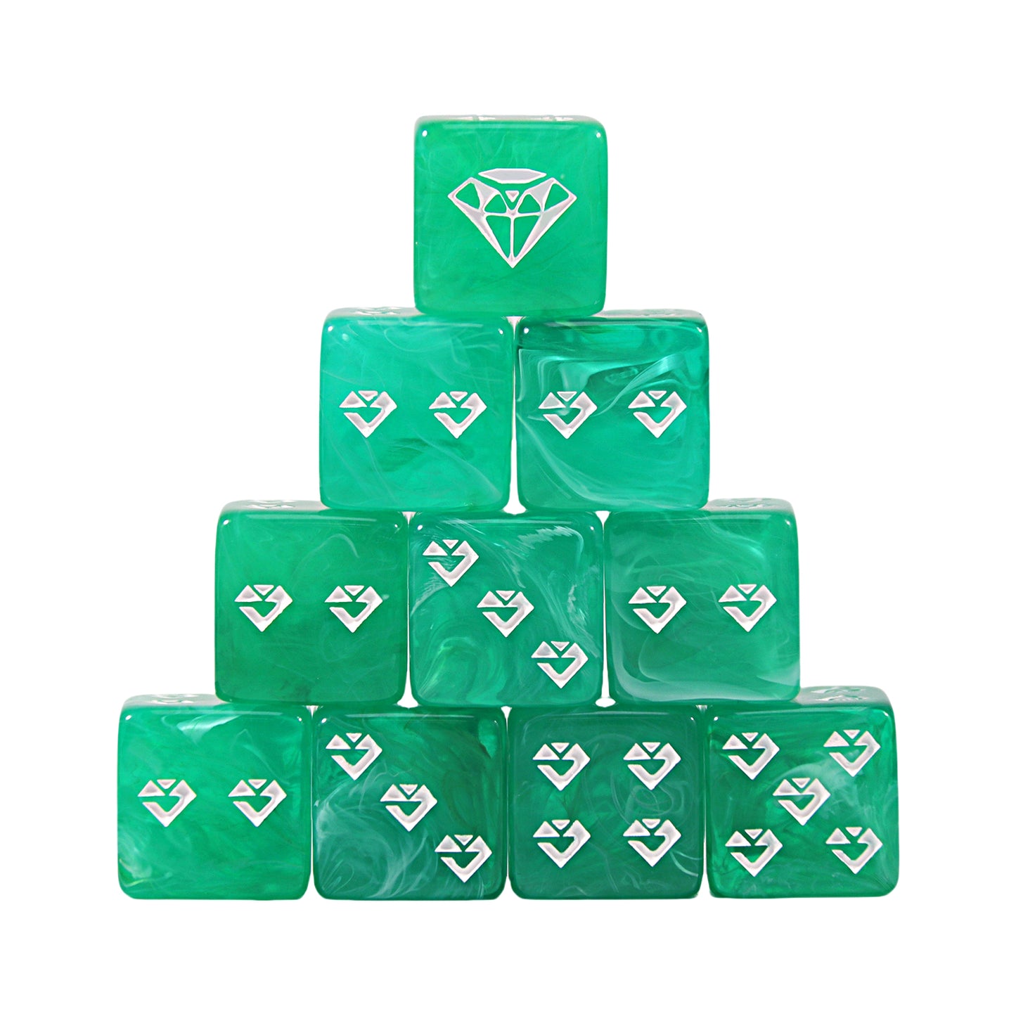 D6 Dice Set 10pcs 16mm Love Heart/leaf/flower/diamond Patterns Game Dice for Board Game, Math Teaching