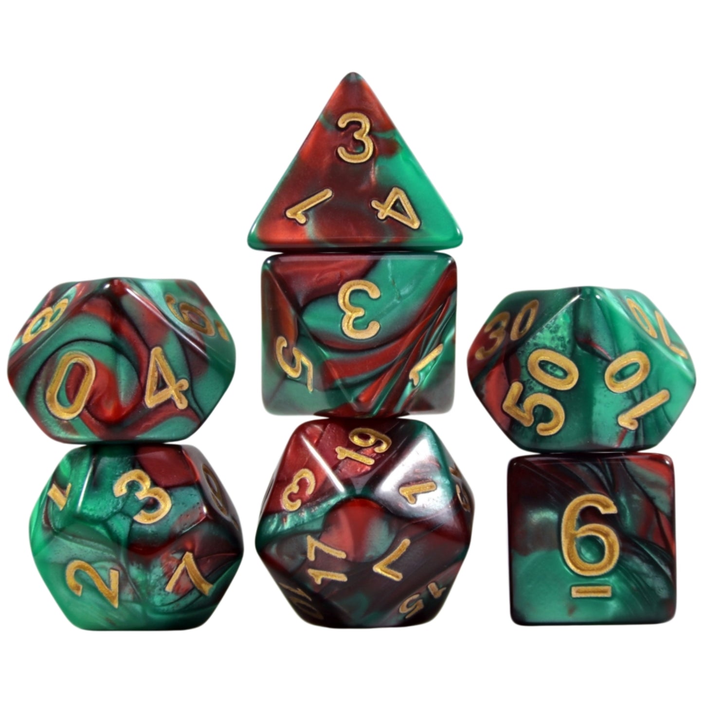 7pcs DND Polyhedral Dice Double-color Dice with for Board Game DND RPG Role Playing Game Accessories