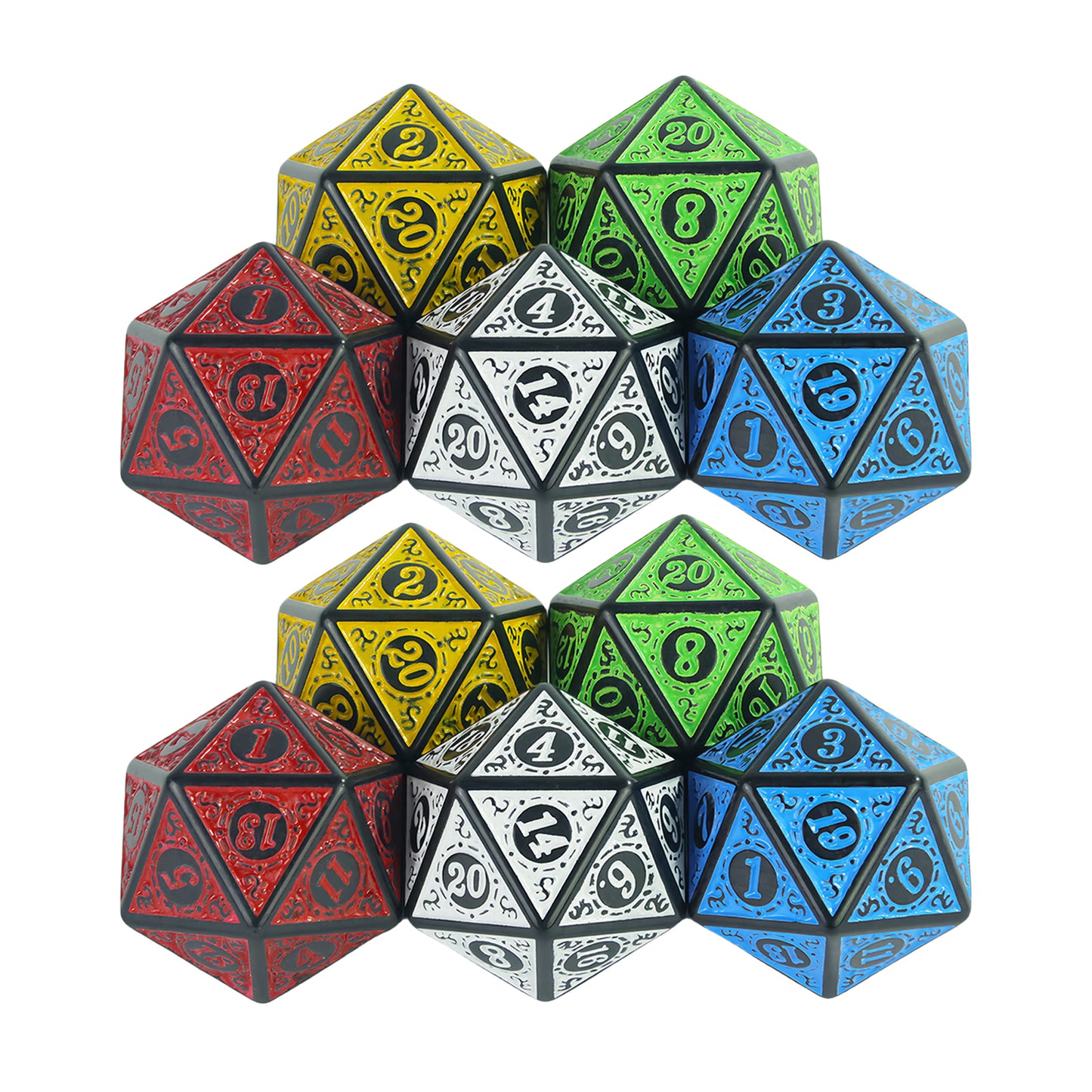 D20 Polyhedral Dice 10PCS 20 Sided DND Game Dice Set for DND RPG Playing Table Game Entertainment Supplies