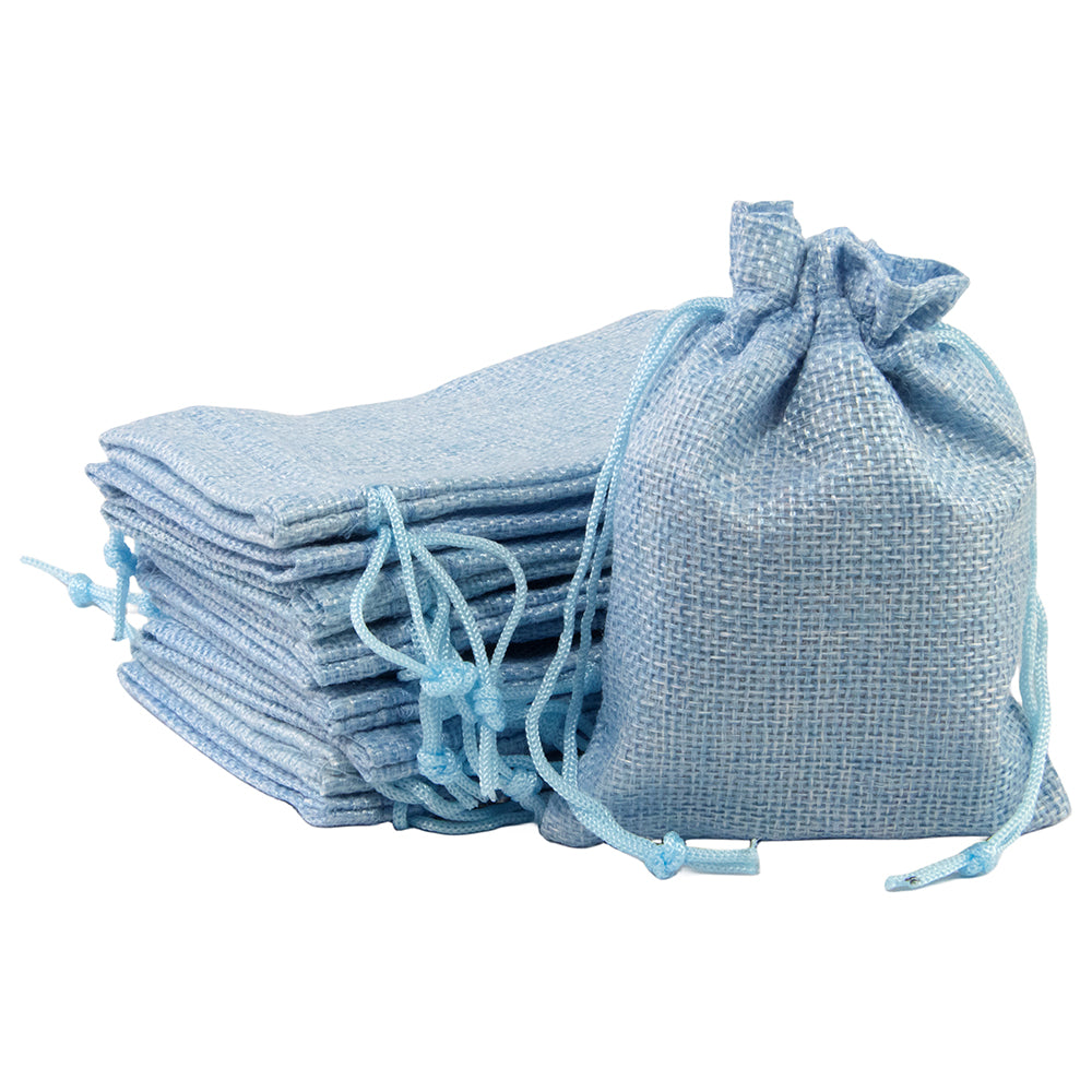 Burlap Drawstring Bags 10pcs Linen Bag Dice Storage Bag for Christmas Gifts Bag, Jewelry Packaging Bags