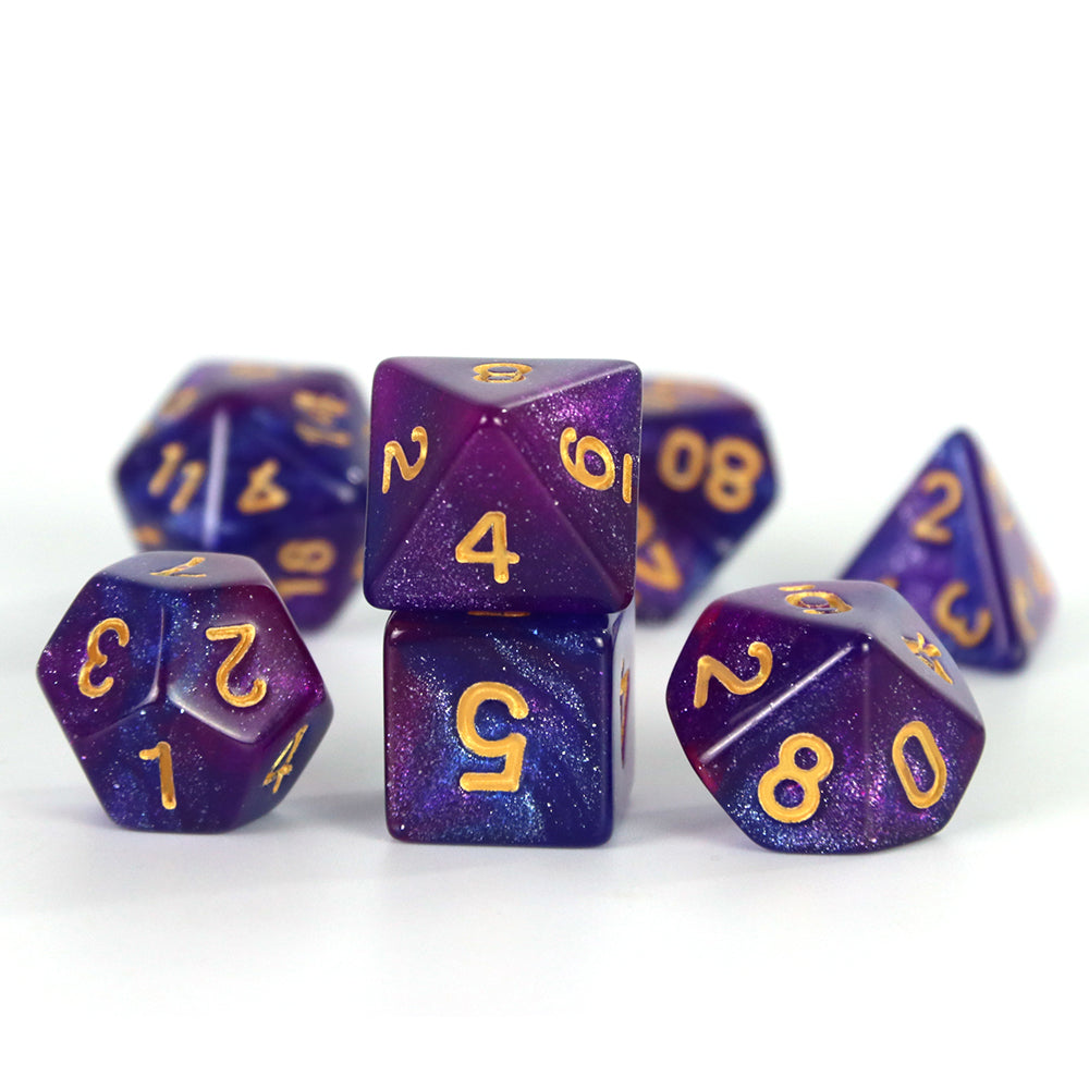 DND Dice Set 7pcs Mixing Color and Glitter Polyhedral Dice for DND TRPG Board Game Accessories Tabletop Game Dice D4 D6 D10 D00 D12 D20