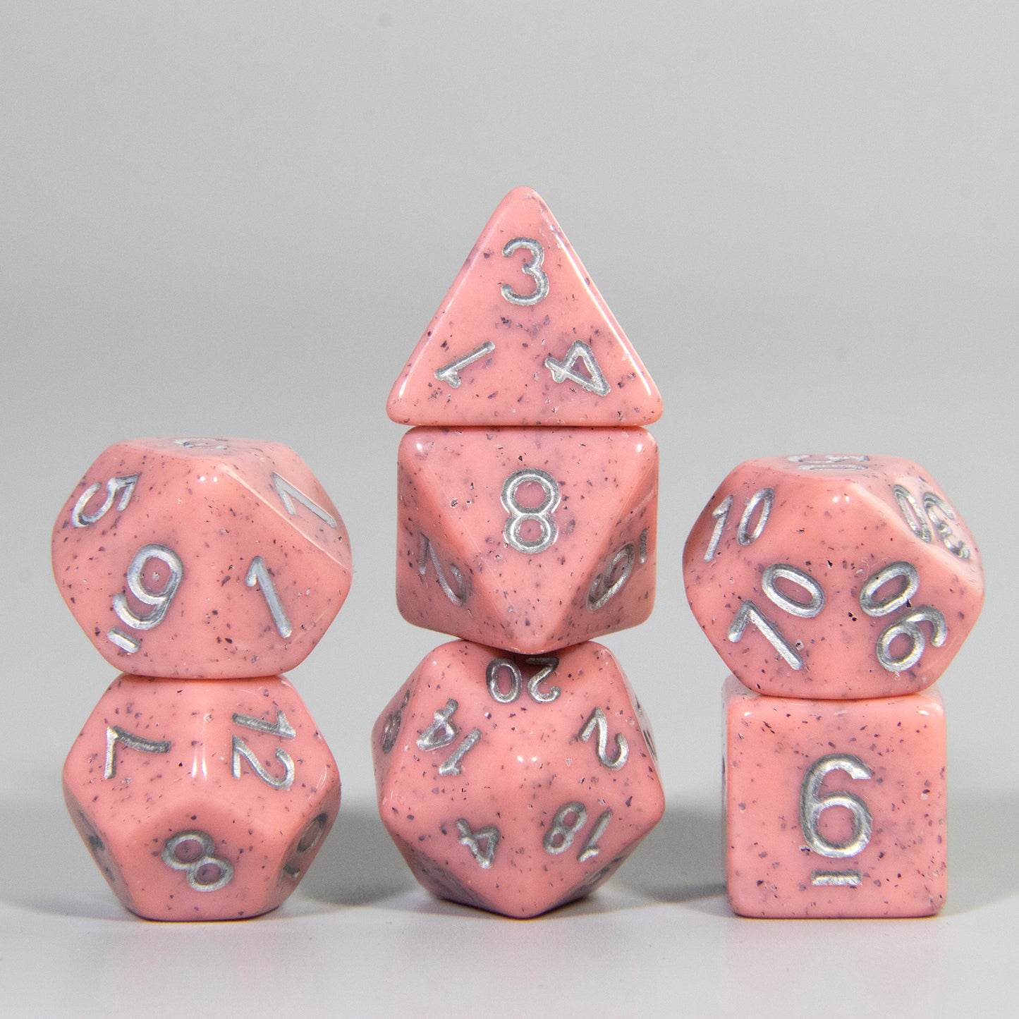 DND Polyhederal Dice Set 7pcs Game Dice D4-D20 for Dragons Game Table Board Roll Playing Games Solid Color Dice