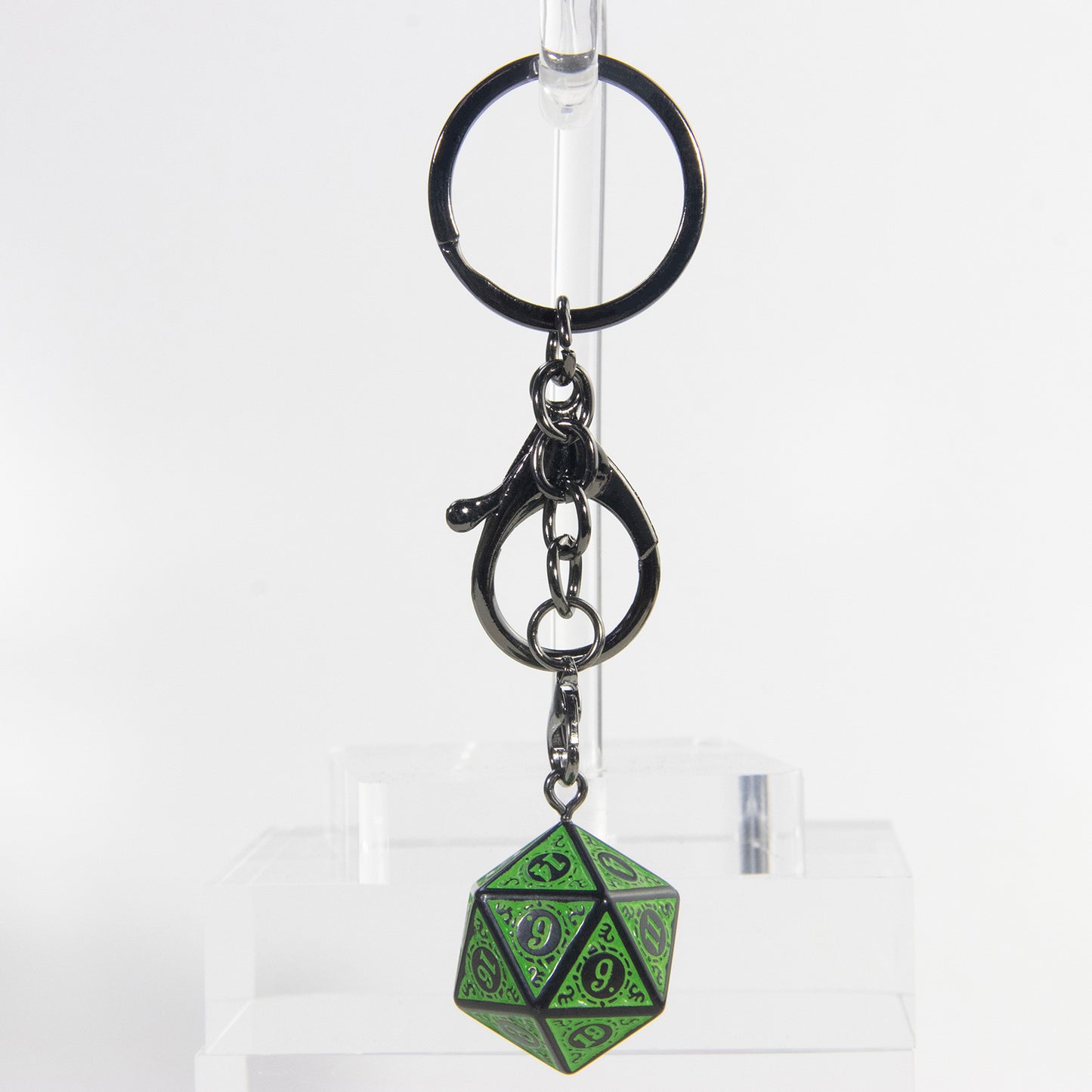 Lucky Dice Keychain, Colorful Acrylic Key Holder Bag Car Pendant, DND RPG Table Game Fans Souvenir Gift Jewelry