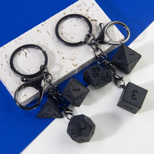 Dice Keychain Keyring Table Game Key Chain for Bag Pendant Game Dice