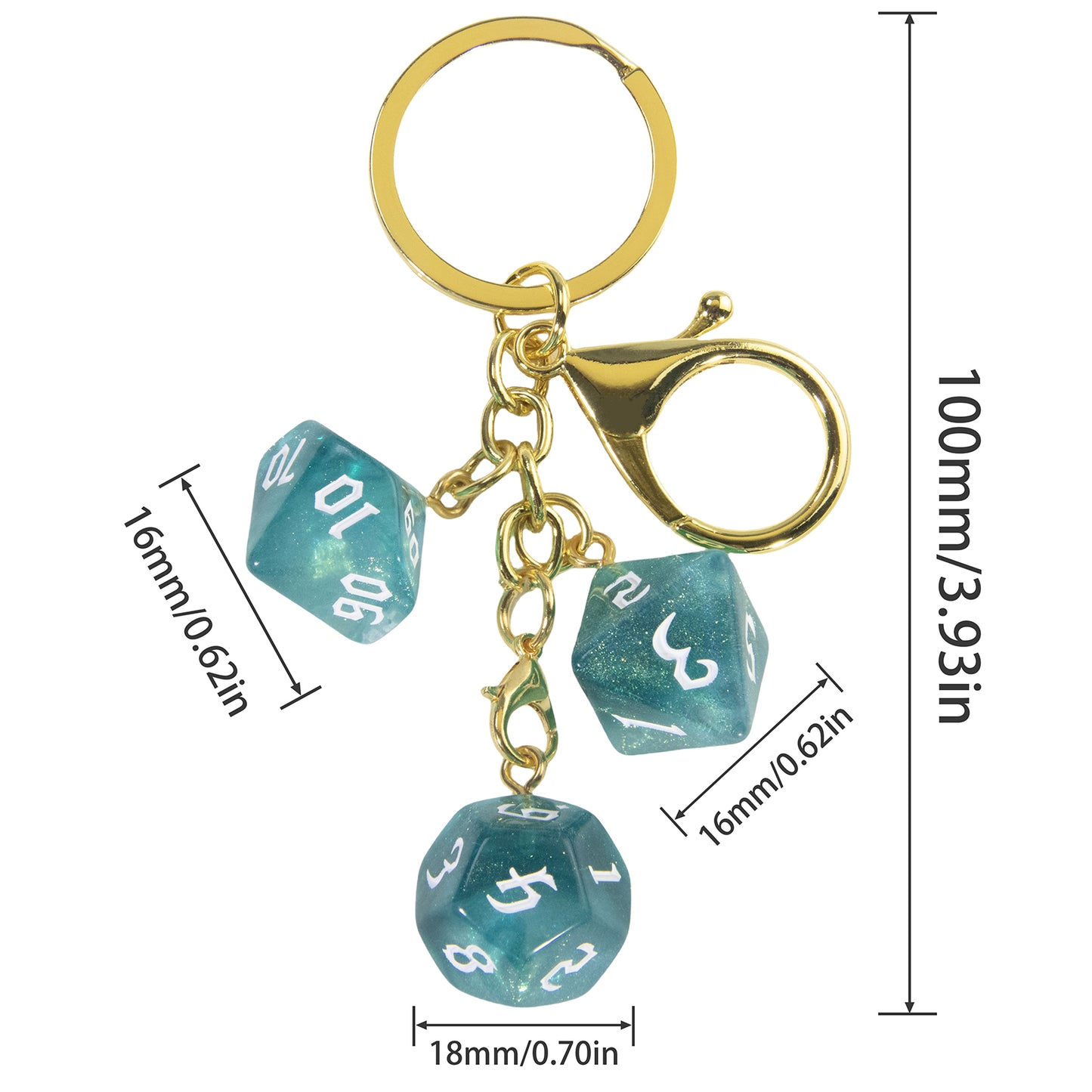 Fashionable Dice Pendant Keychain, Great Decoration for Backpacks Car Keychains
