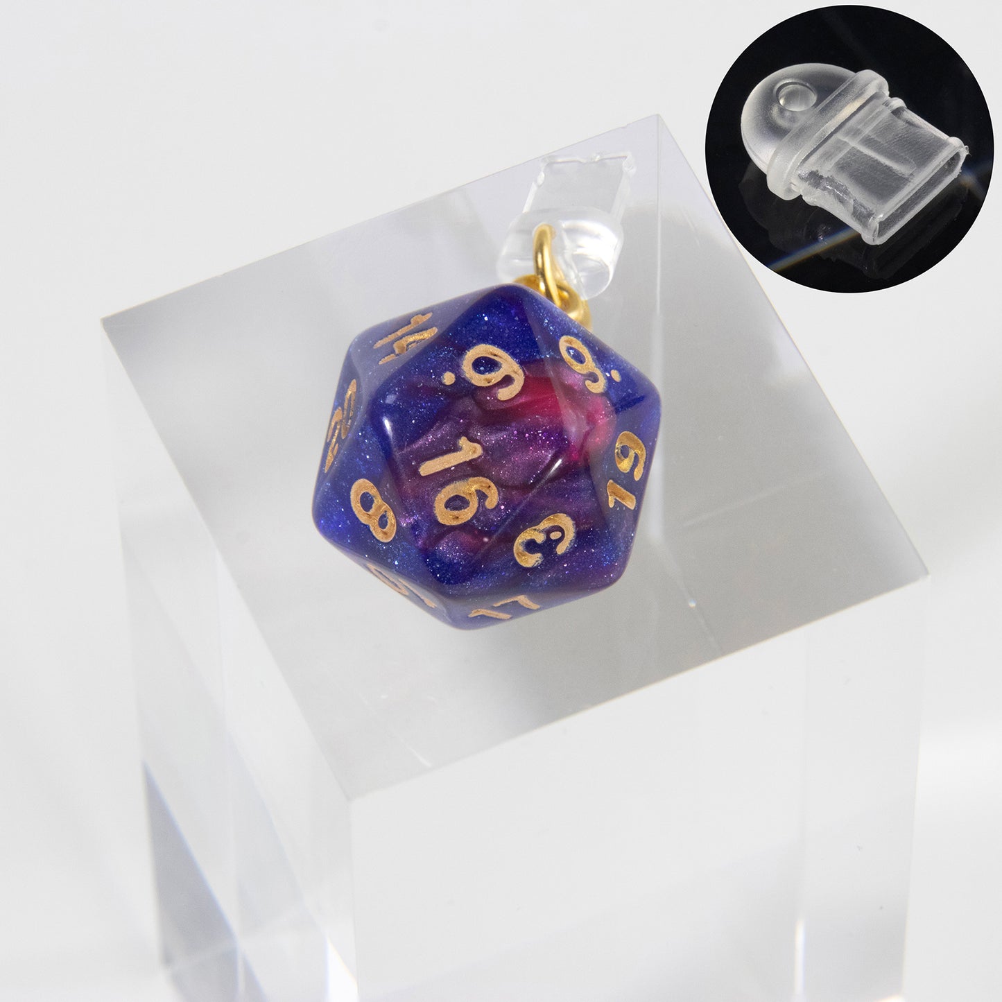 Phone Dust Plug with Acrylic Dice Charm Dust Protection Stopper for iphone Type-C Phone Charge Port