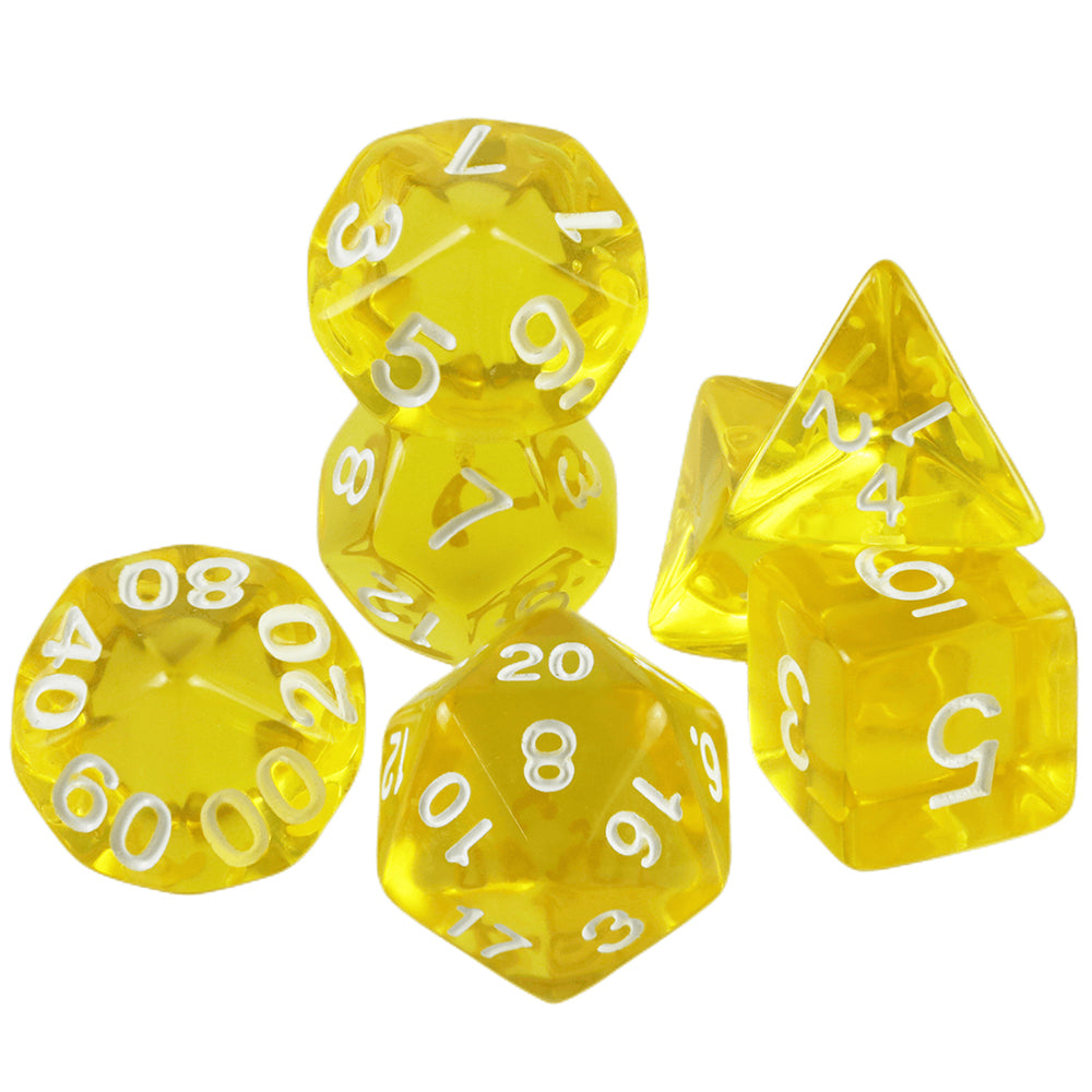 Candy Color Dice Polyhedral Dice Set D4 D6 D8 D10 D% D12 D20 with Tube for D&D Board Game As Souvenirst Gift