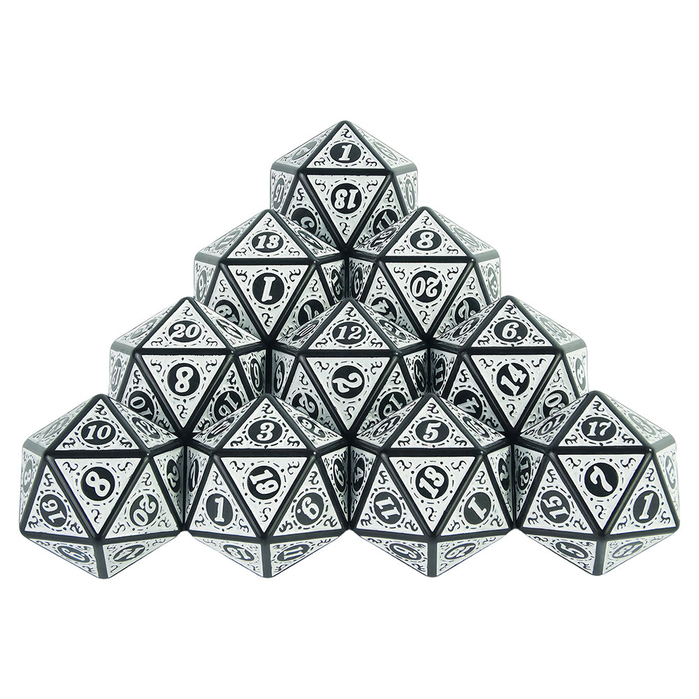 D20 Polyhedral Dice 10PCS 20 Sided DND Game Dice Set for DND RPG Playing Table Game Entertainment Supplies