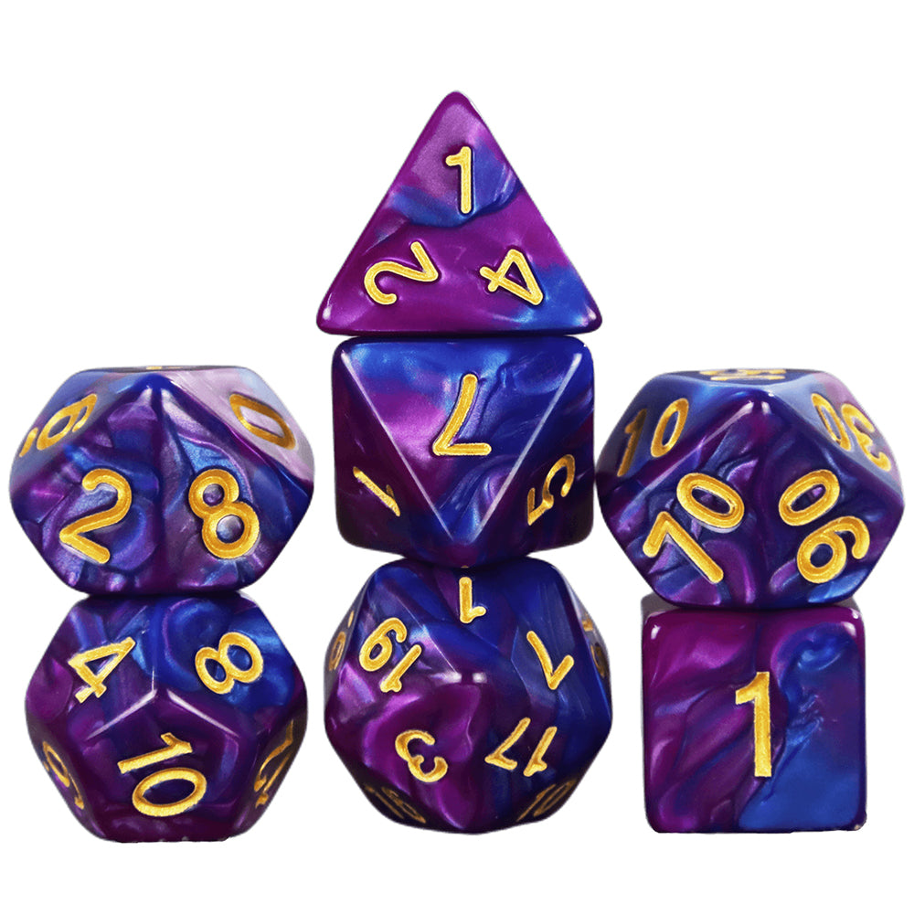 Acrylic Dice Set 7pcs DND Game Polyhedral Dice for Board Game Role Playing Game DND