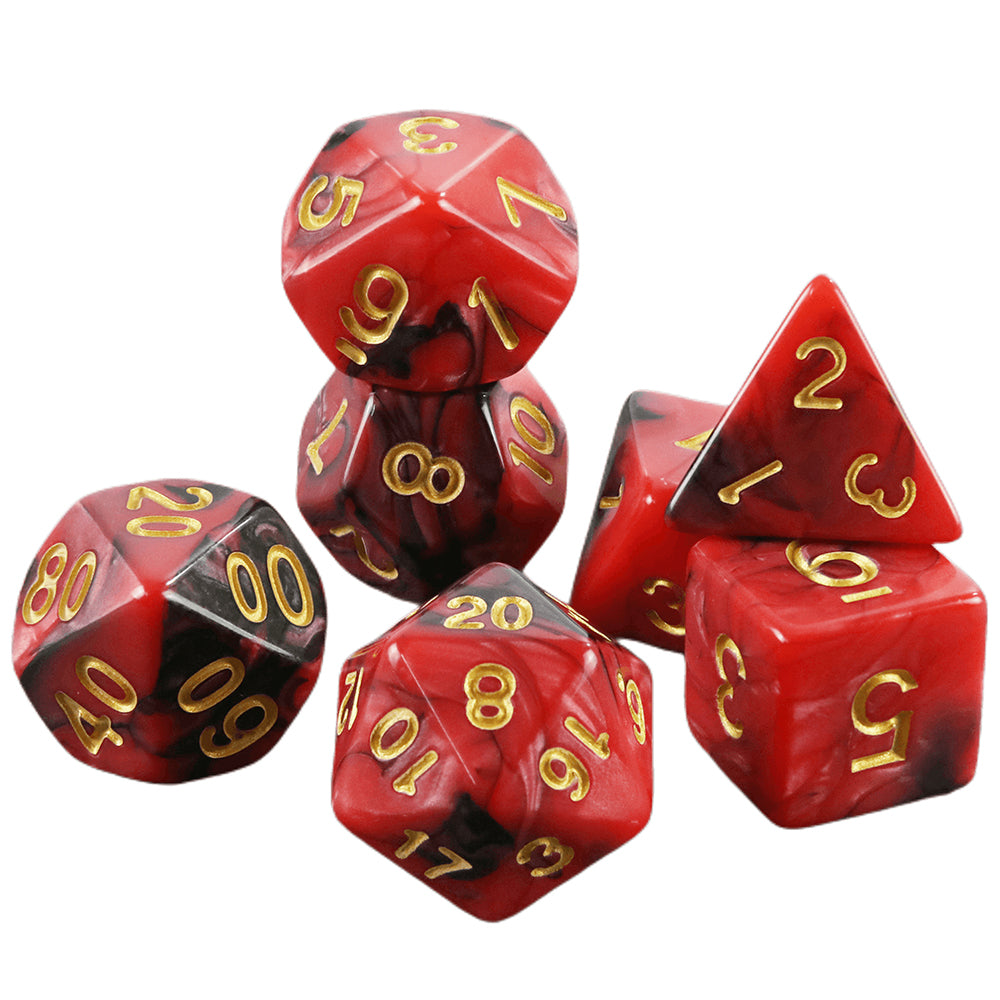 Acrylic Dice Set 7pcs DND Game Polyhedral Dice for Board Game Role Playing Game DND