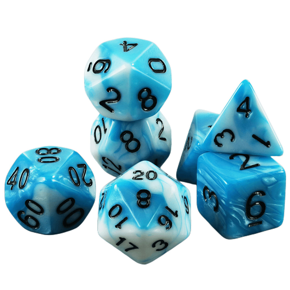 Acrylic Dice Set 7pcs DND Game Polyhedral Dice for Board Game Role Playing Game DND