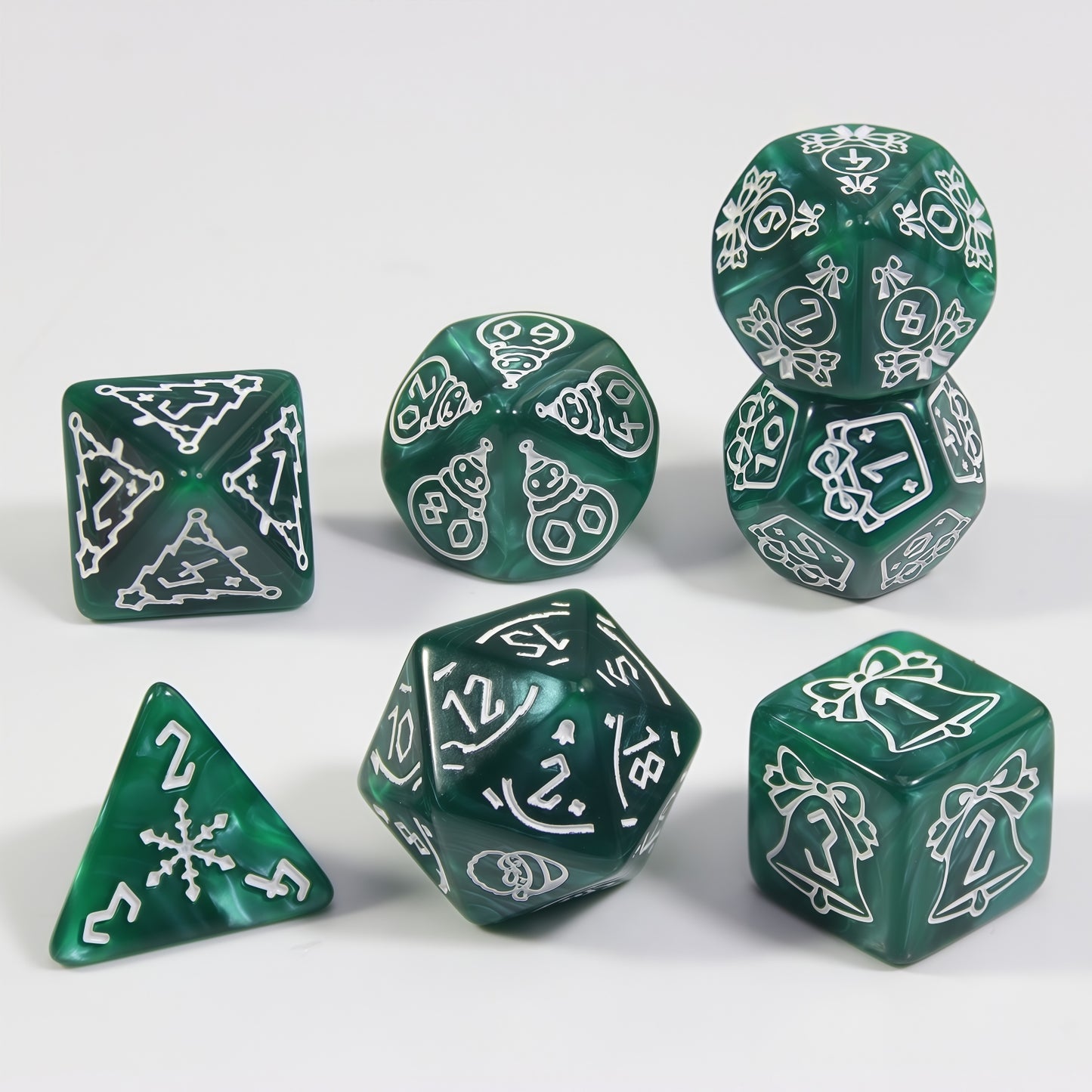 7pcs DND Board Game Dice Digital Polyhedral Dice for Magic Game DND RPG Table Game Entertainment Supplies