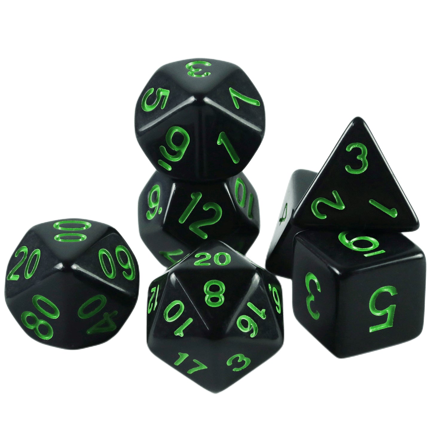 7pcs/set Opaque Dice Polyhedral Game Dice D4 D6 D8 D10 D10% D12 D20 for Board Game DND Role Playing