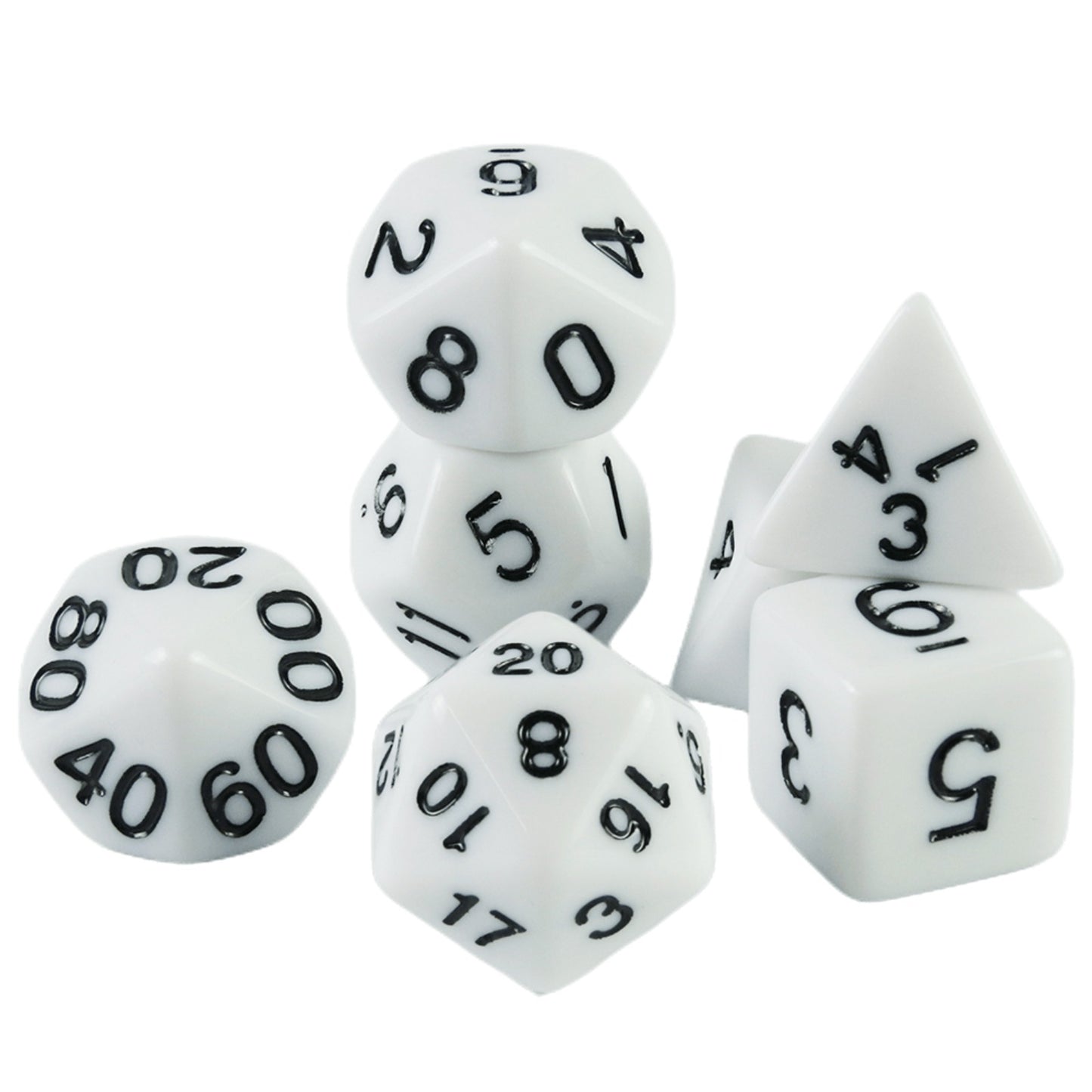 Colorful Dice 7pcs Polyhedral Digital Dice Set D4-D20 with Tube for DND RPG Game Board Game Accessories