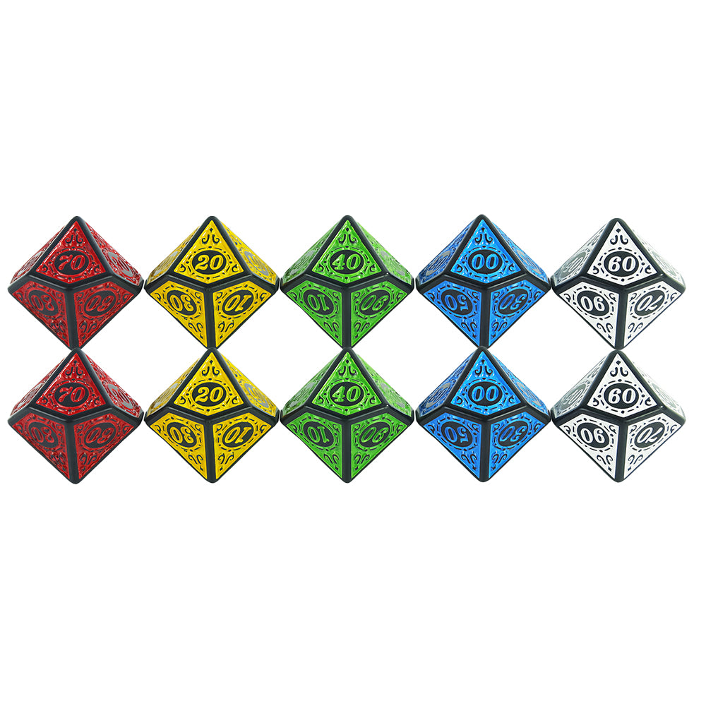10pcs D10 Dice DND Polyhedral 10 Sided Dice Digital 0-9 Game Dice for TRPG RPG Table Game Board Gaming