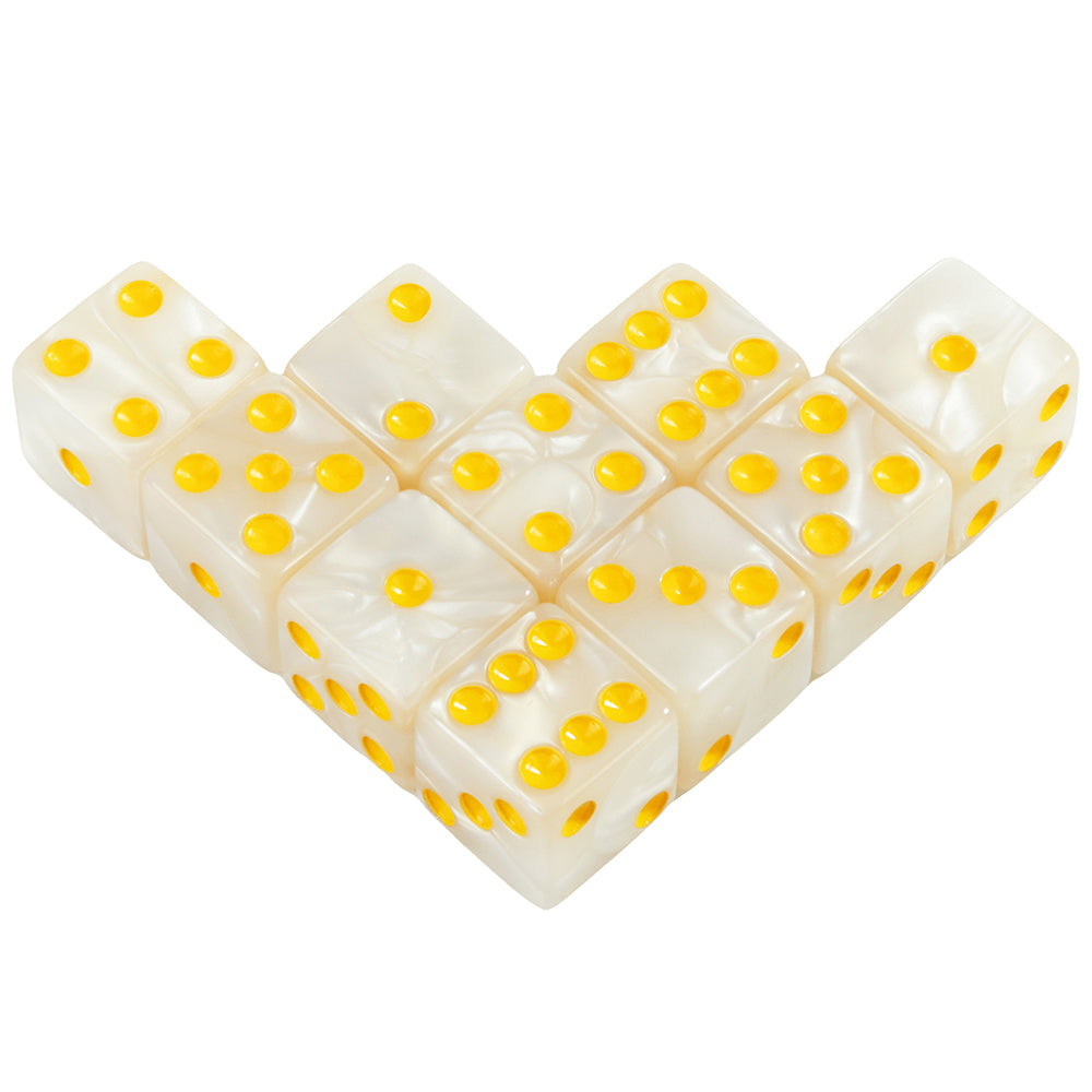 Marble Dice 10pcs 16mm Square Corners Dice 6 Sided Dice for Party Entertainment and Leisure Board Games DND Card Games