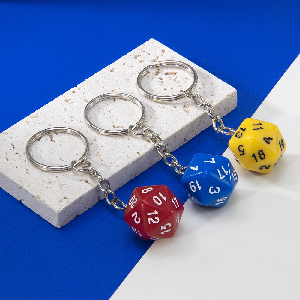 Dice Keychain Creative Gift Keyring for Bag Pendant Game Dice Keychain