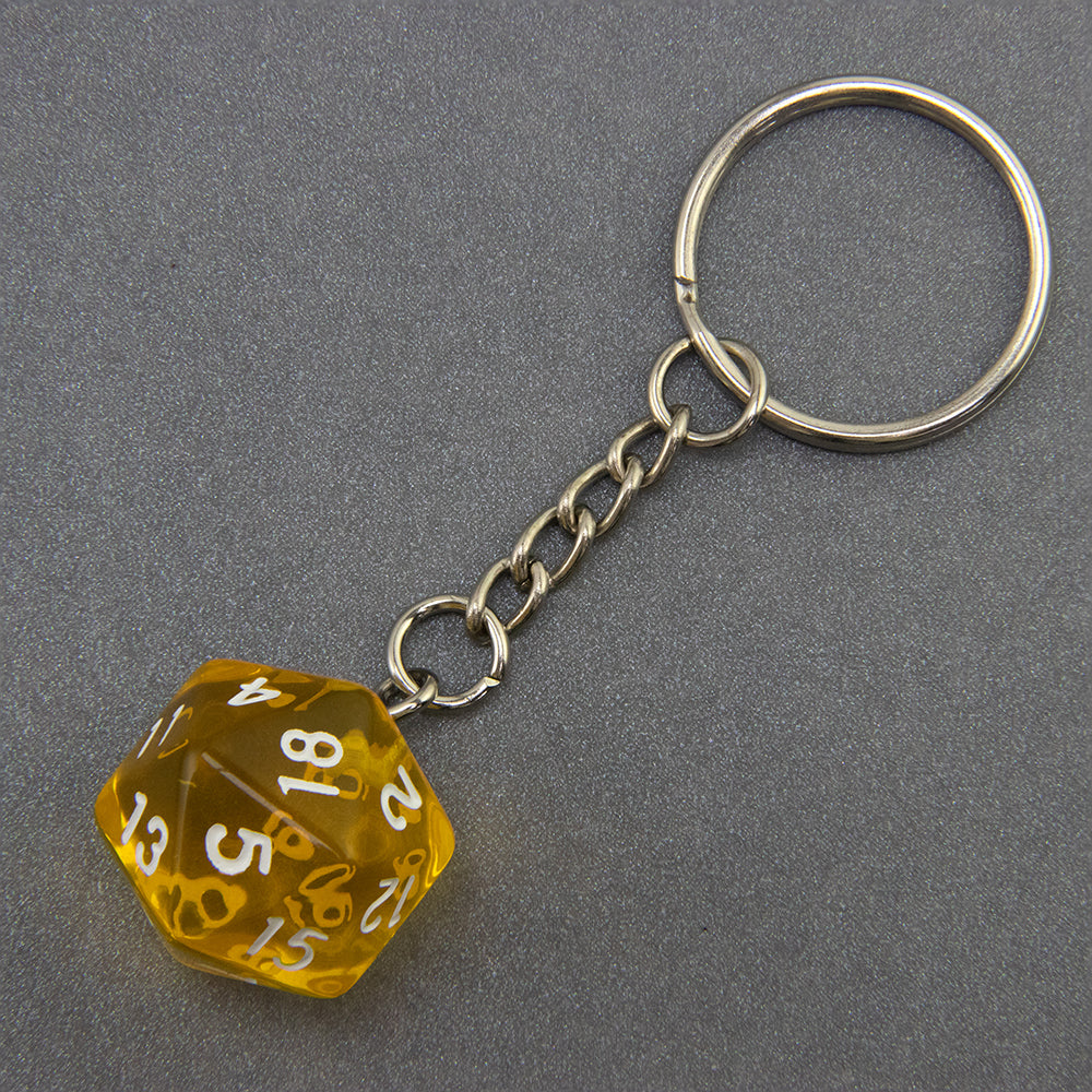 Candy Colored Keychain Board Game Souvenirs Kid Gift Keychain Handbag Table Game Lucky D20 Dice Keychain