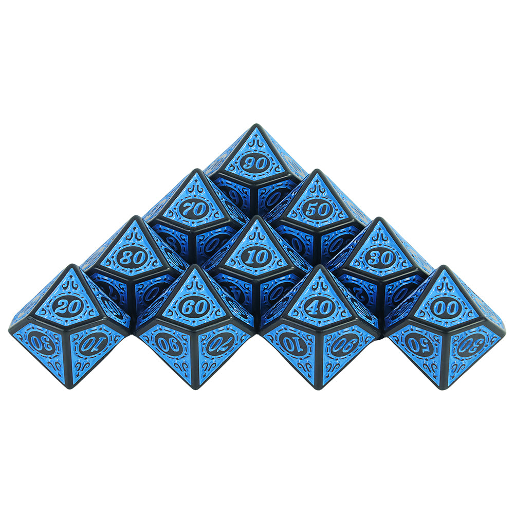 Polyhedral D10(00-90) Dice 10pcs 10 Sided Dice for Role Playing Game DND Boardgame Dice Set