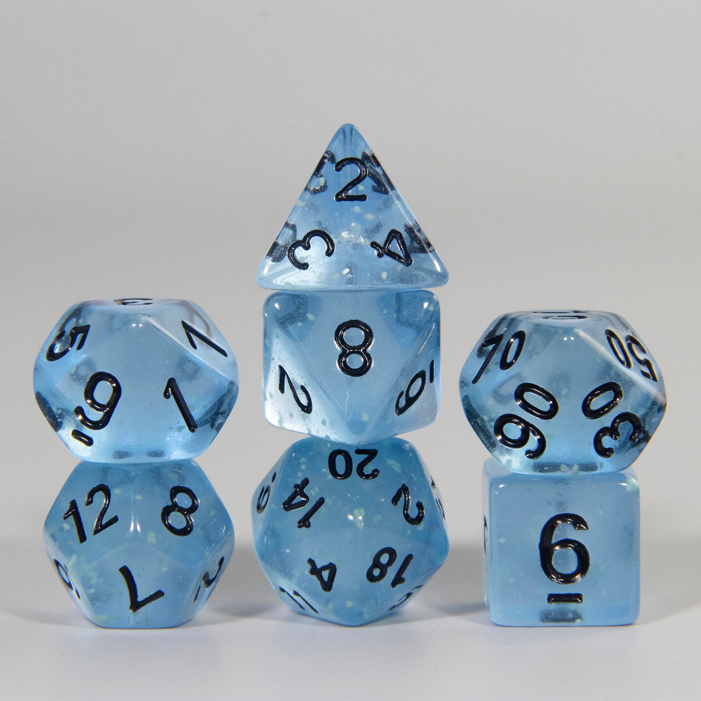 Transparent Dice Set - DND Dice Set for DND RPG Role Playing Game, 7-Piece Polyhedral Dice Set