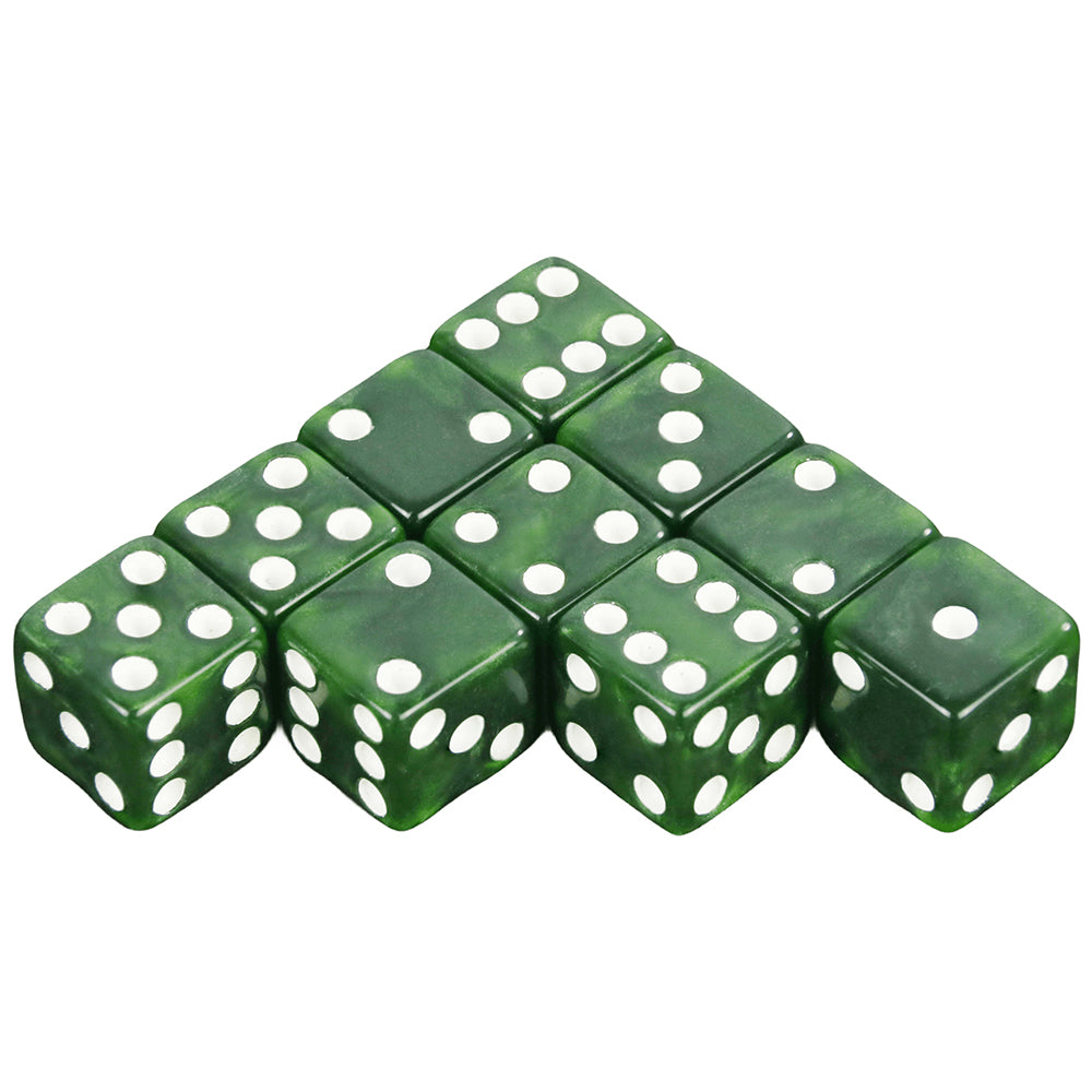 10pcs 12mm D6 Dice Mini 6-sided Marble Effect Square Corner Game Dice for Funny Party Board Games DNDGame RPG