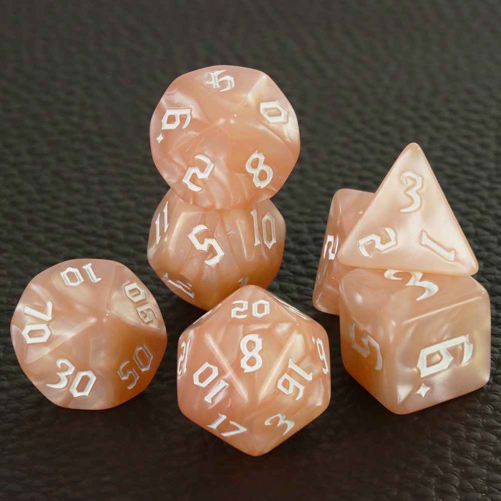 7pcs Polyhedral Dice Set Swirl Color DND Dice for Board Games Role Playing D4 D6 D8 D10 D00 D12 D20 - Roleplaying Game Dice
