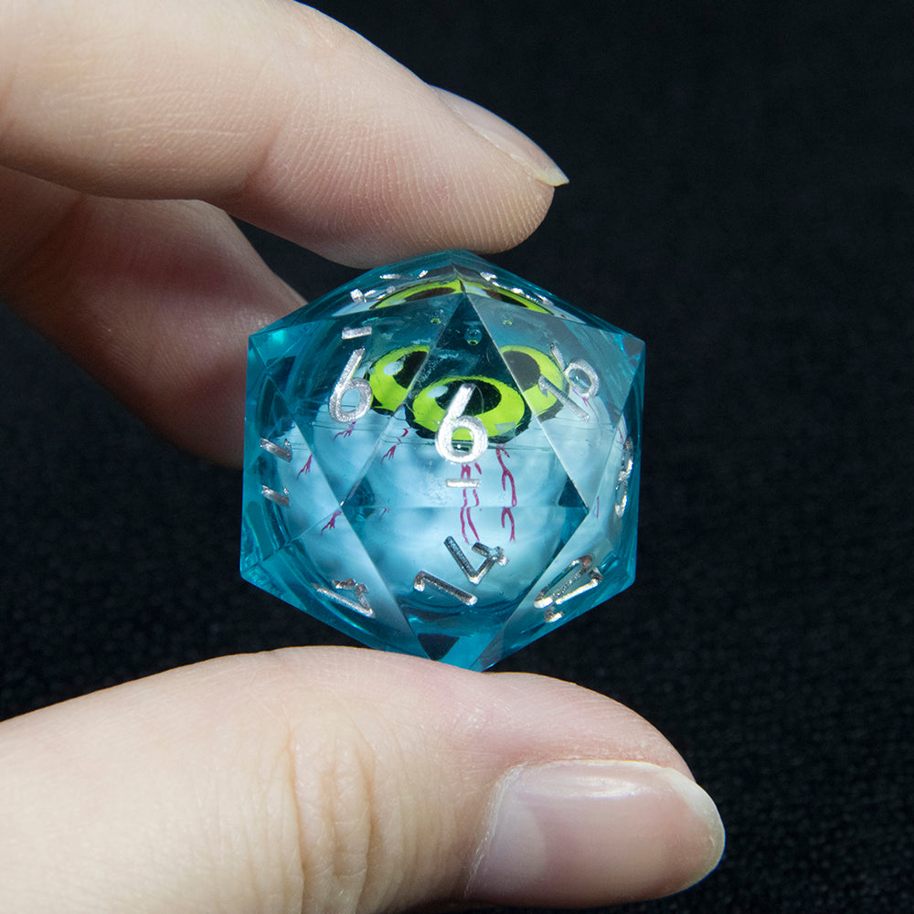 1pc Movable Eyeball Dice D20 Polyhedral for Funny Friend Party Board Game Entertainment Pink Blue
