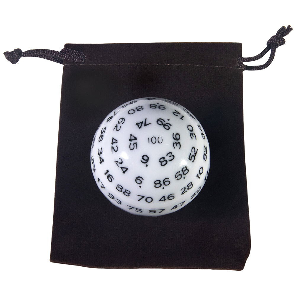 Multi-sided D100 Dice Polyhedral Acrylic 100 Sided Dices with Bag for Role Playing Table Games Party