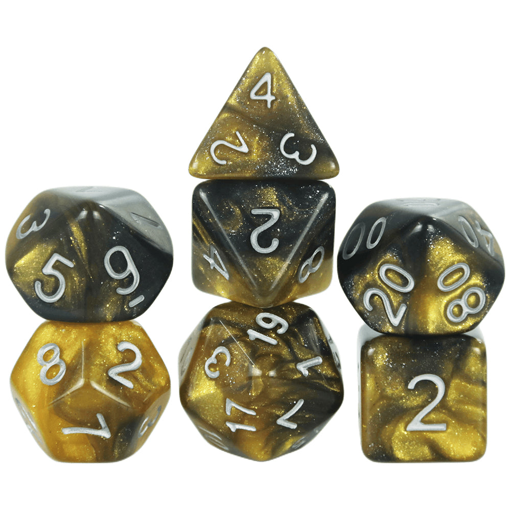 Colorful Galaxy Themed Polyhedral Dice Set D4-D20 for Entertainment Tabletop Games Party Games