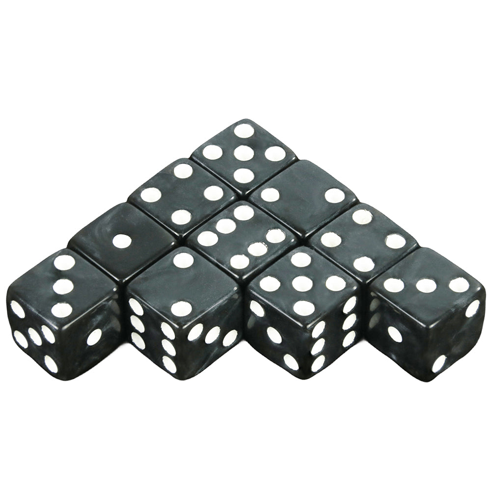 10pcs 12mm D6 Dice Mini 6-sided Marble Effect Square Corner Game Dice for Funny Party Board Games DNDGame RPG
