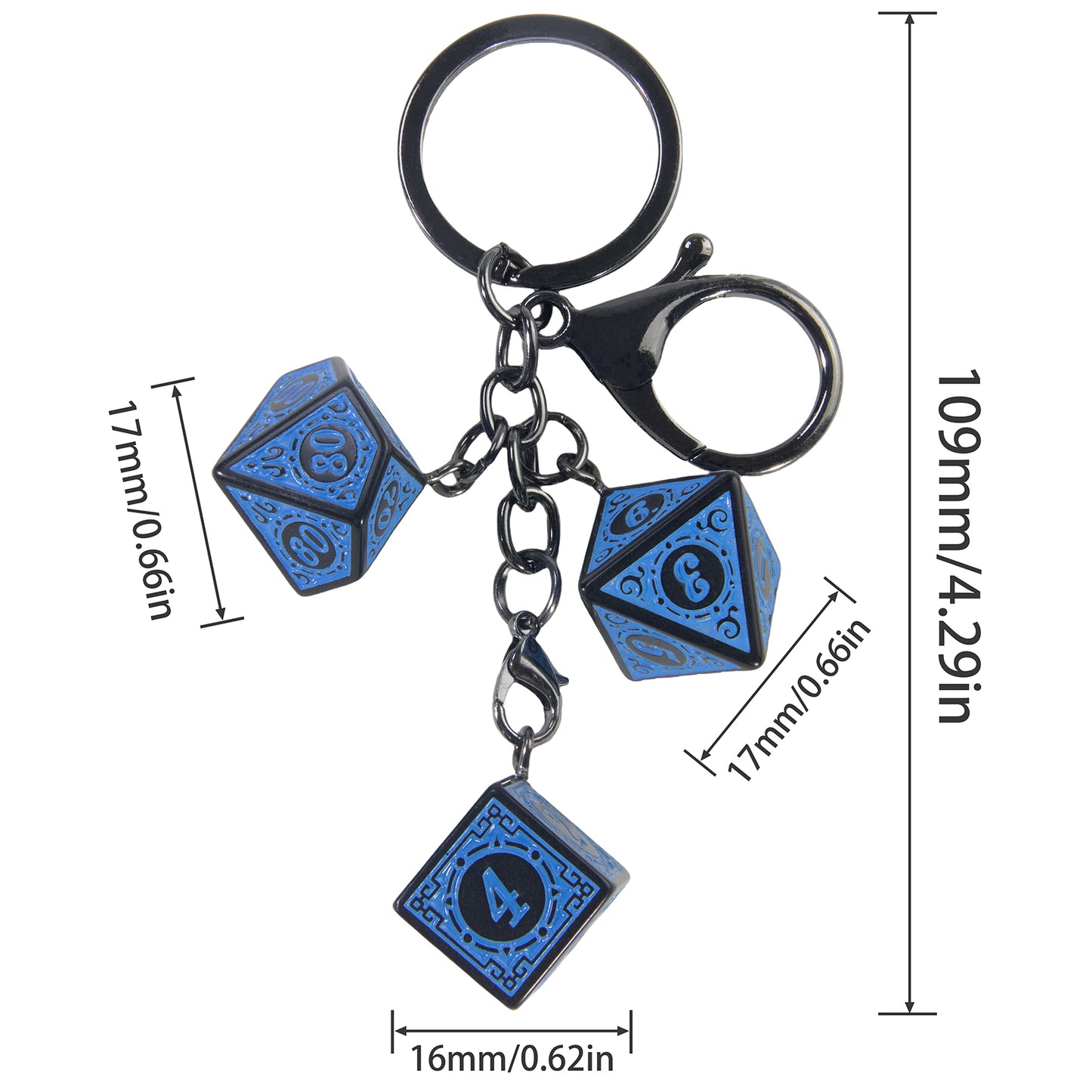 3D Fashion Dice Keychain Pendant - Stylish Car Bag Pouch Accessories for Men Women