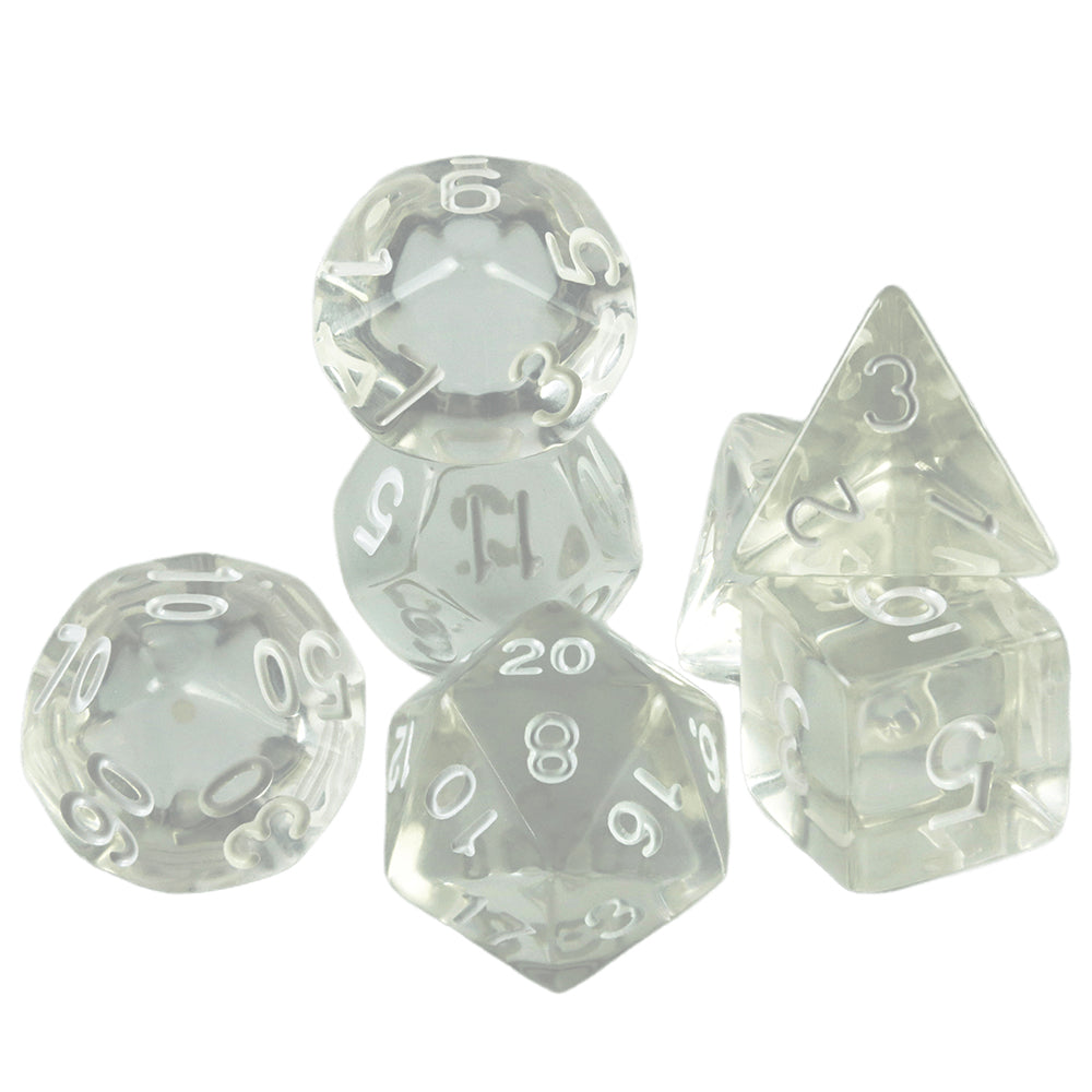 Candy Color Dice Polyhedral Dice Set D4 D6 D8 D10 D% D12 D20 with Tube for D&D Board Game As Souvenirst Gift