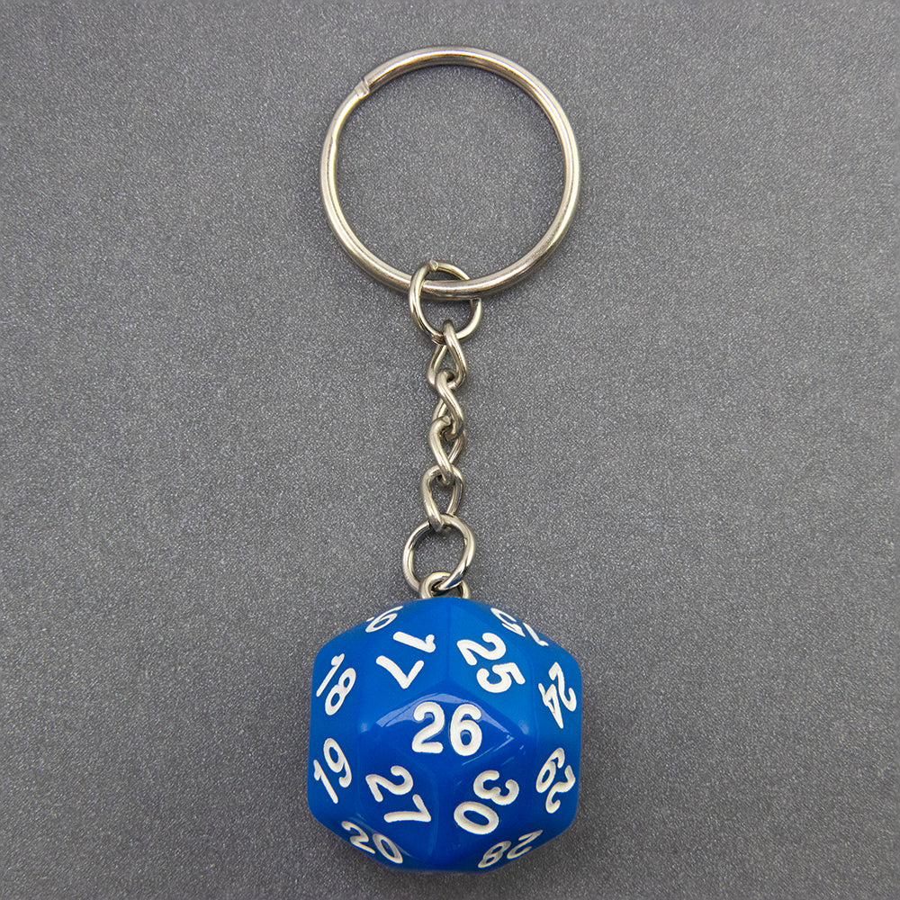 Dice Pendant Keychain Game Souvenirs D30 Dice Keyholder for Men Women Bag