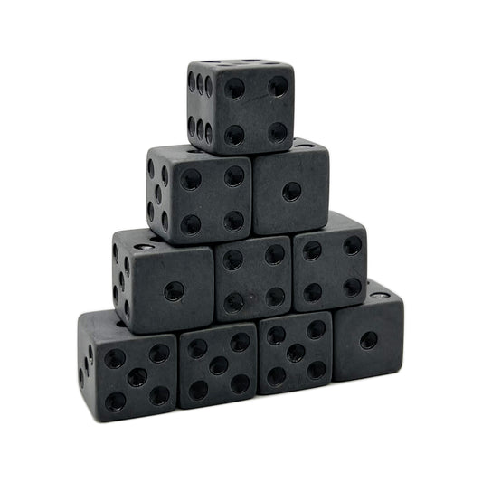 10pcs Black D6 Dice Polyhedral  Dice 6 Sided 16mm Dice for RPG DND Table Games