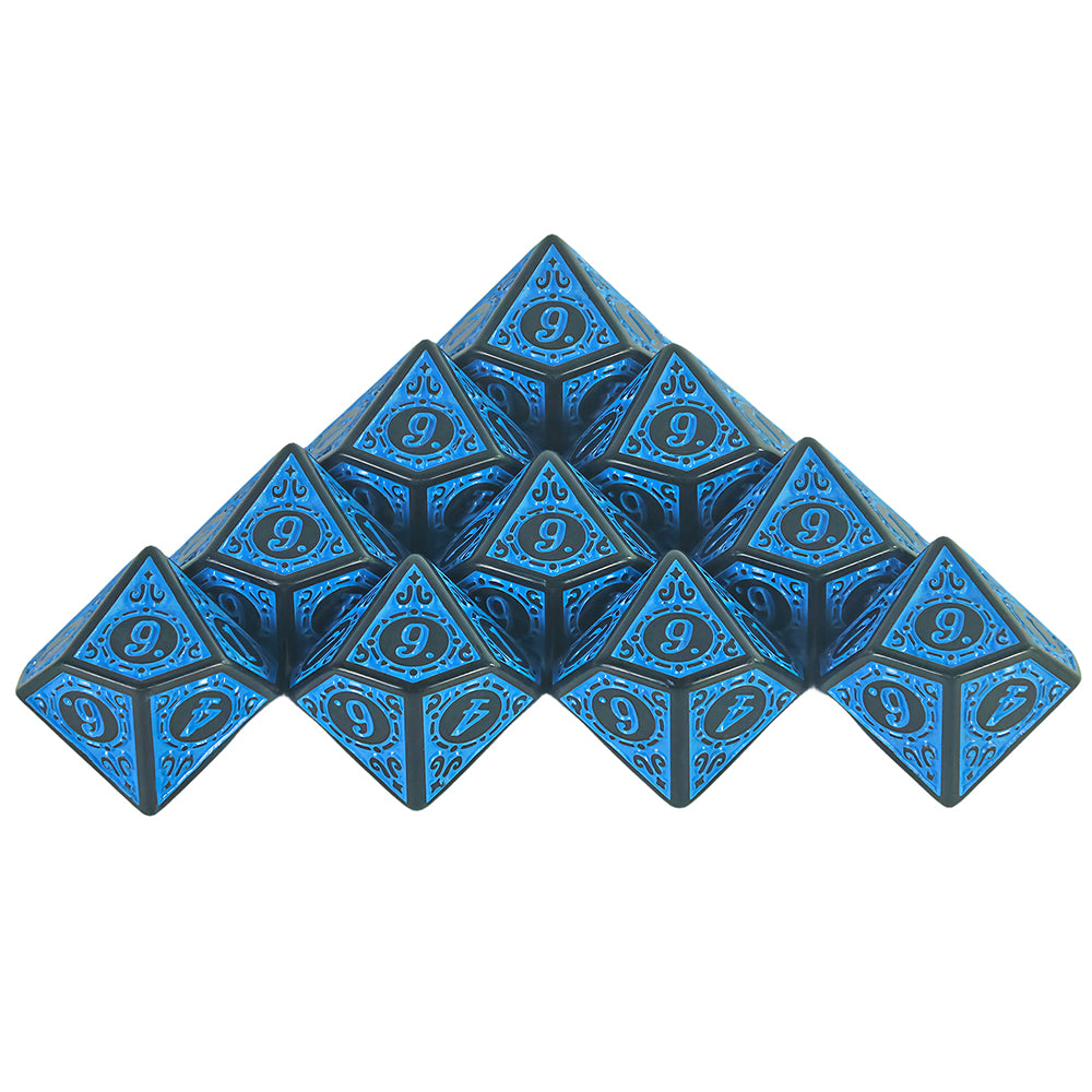 10pcs D10 Dice DND Polyhedral 10 Sided Dice Digital 0-9 Game Dice for TRPG RPG Table Game Board Gaming