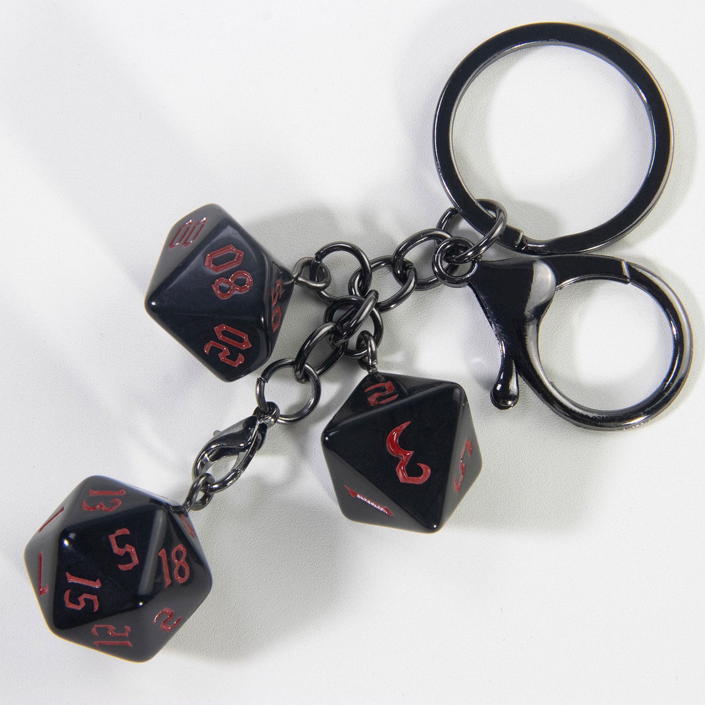 Board Game Key Chain Souvenir with Dice Charm for Backpack Car Key Decoration Pendant, As Gift for Table Game Lovers