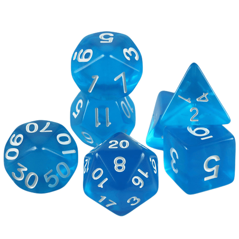 Candy Color Dice Polyhedral Dice Set D4 D6 D8 D10 D% D12 D20 with Tube for D&D Board Game As Souvenirst Gift