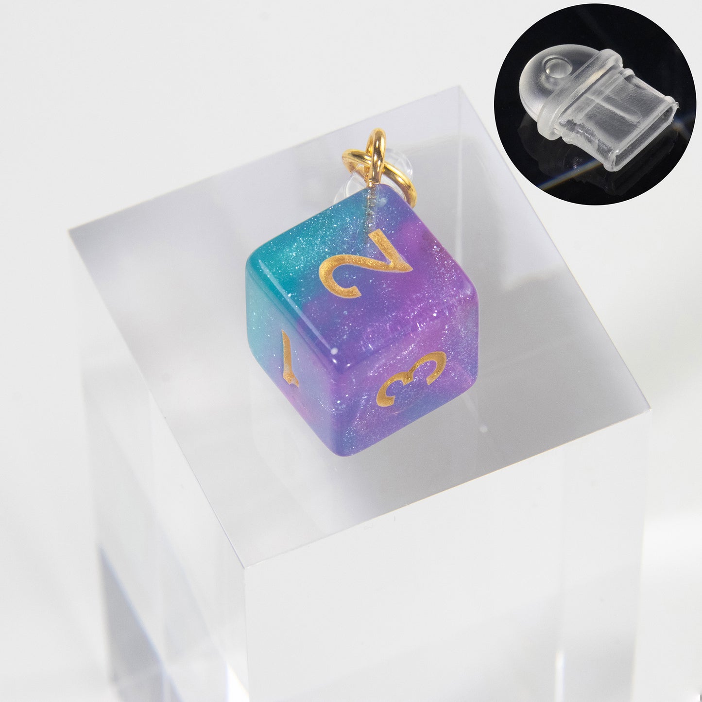 PVC Dustplugs with Acrylic Dice Pendant for Android Apple Phones Charging Port Dustproof Protector Dust Plugs