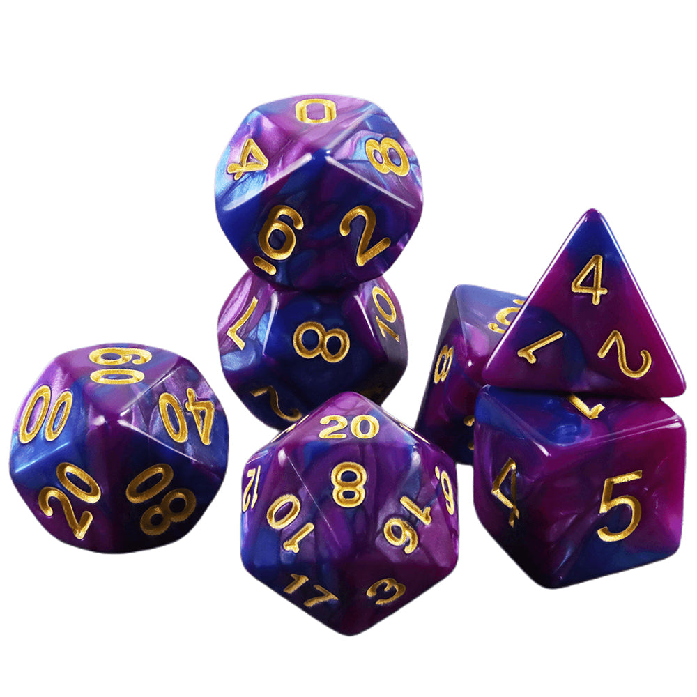 Acrylic Dice Set 7pcs DND Game Polyhedral Dice for Board Game Role Playing Game DND