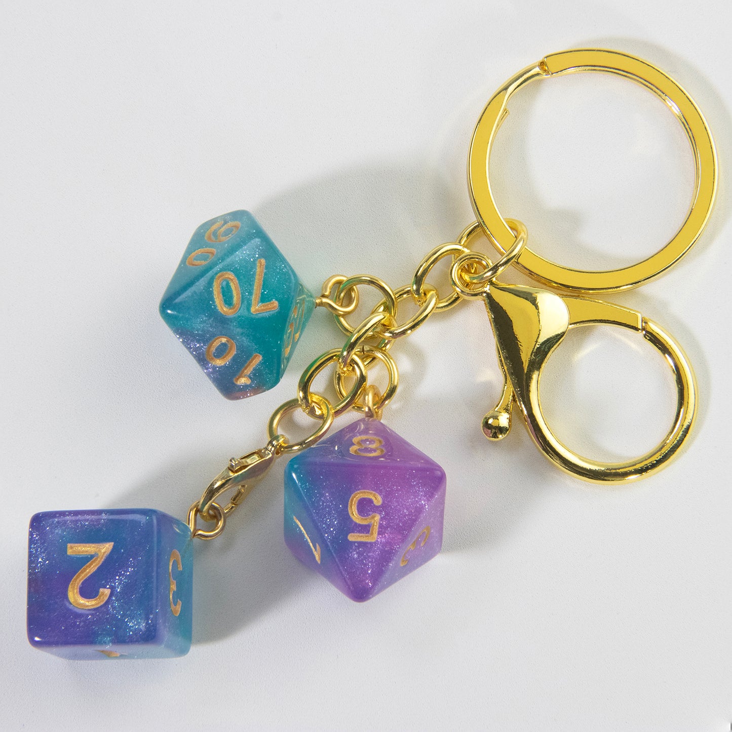 Lucky Acrylic Dice Keychain  - Stylish and Fortunate Charm for Keys, Bags - Durable, Multipurpose Accessories