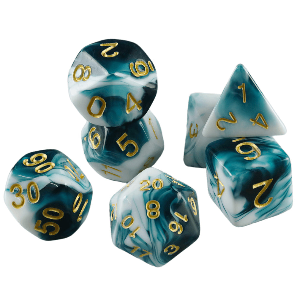 7pcs Dice Polyhedral Board Game Dice for Role Playing Game, Perfect Gift for DND Player