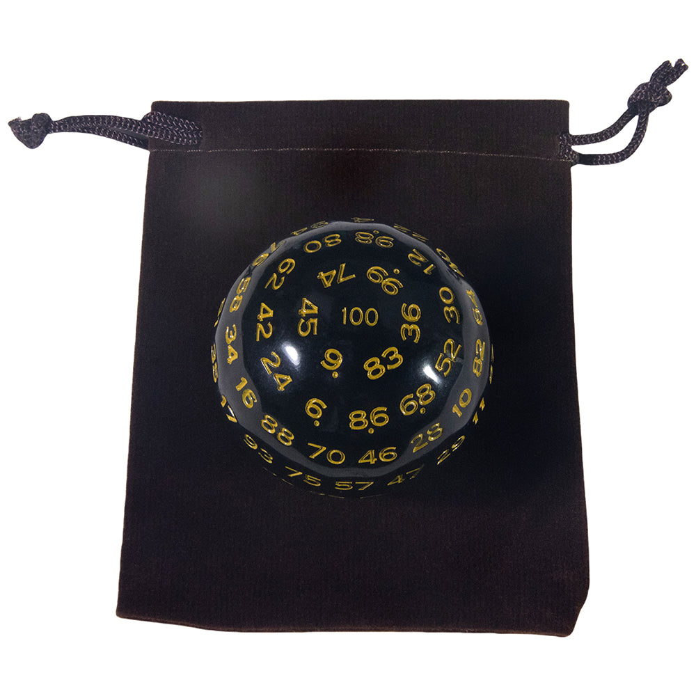 Multi-sided D100 Dice Polyhedral Acrylic 100 Sided Dices with Bag for Role Playing Table Games Party