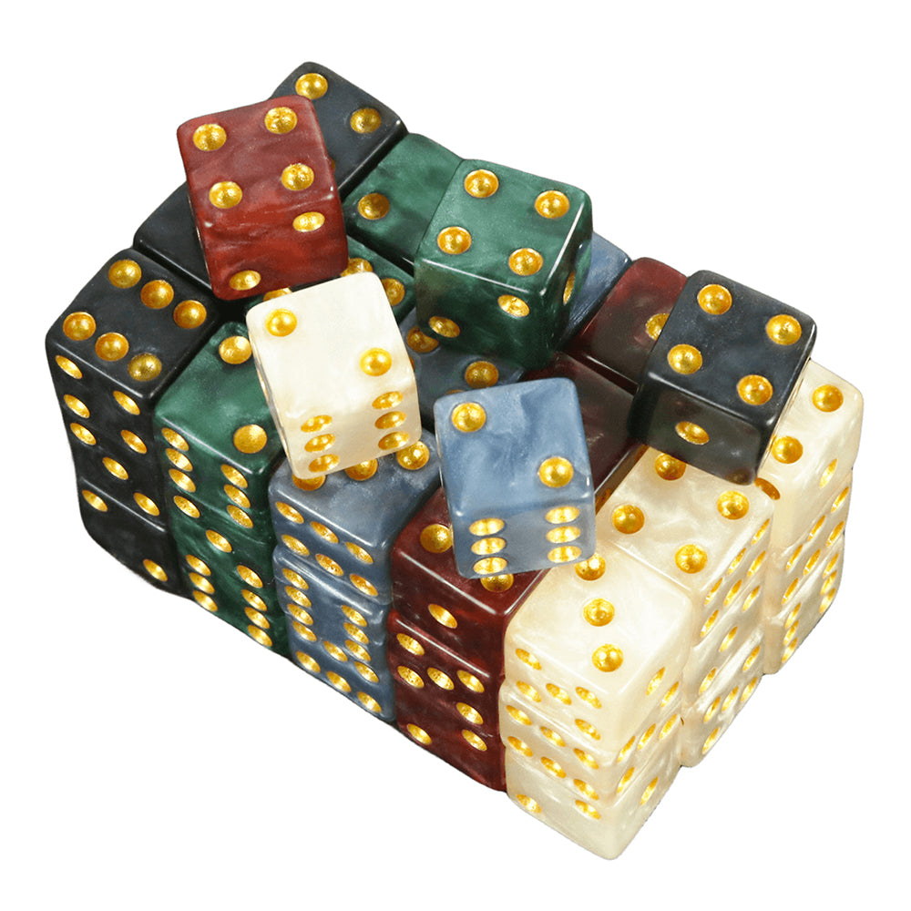 10pcs 12mm D6 Dice Mini 6-sided Marble Effect Square Corner Game Dice for Funny Party Board Games DNDGame RPG