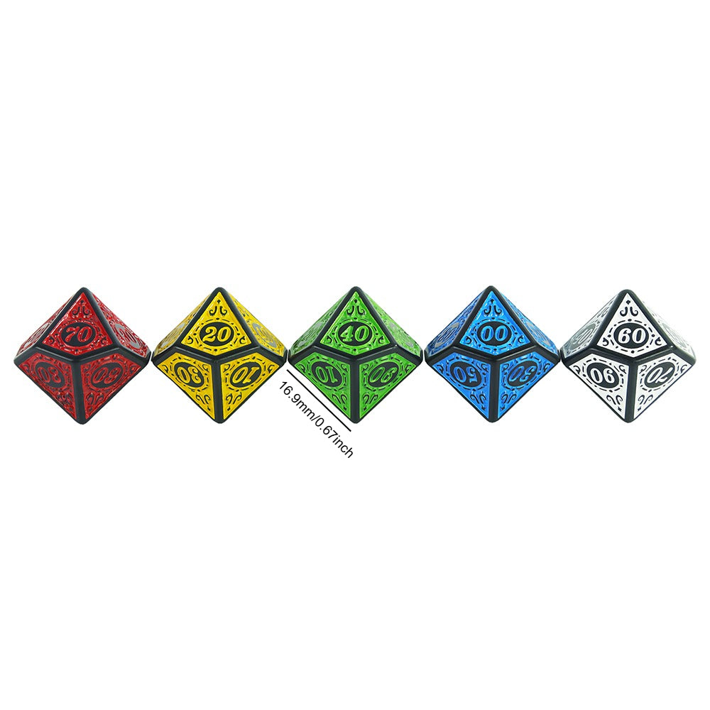 Polyhedral D10(00-90) Dice 10pcs 10 Sided Dice for Role Playing Game DND Boardgame Dice Set