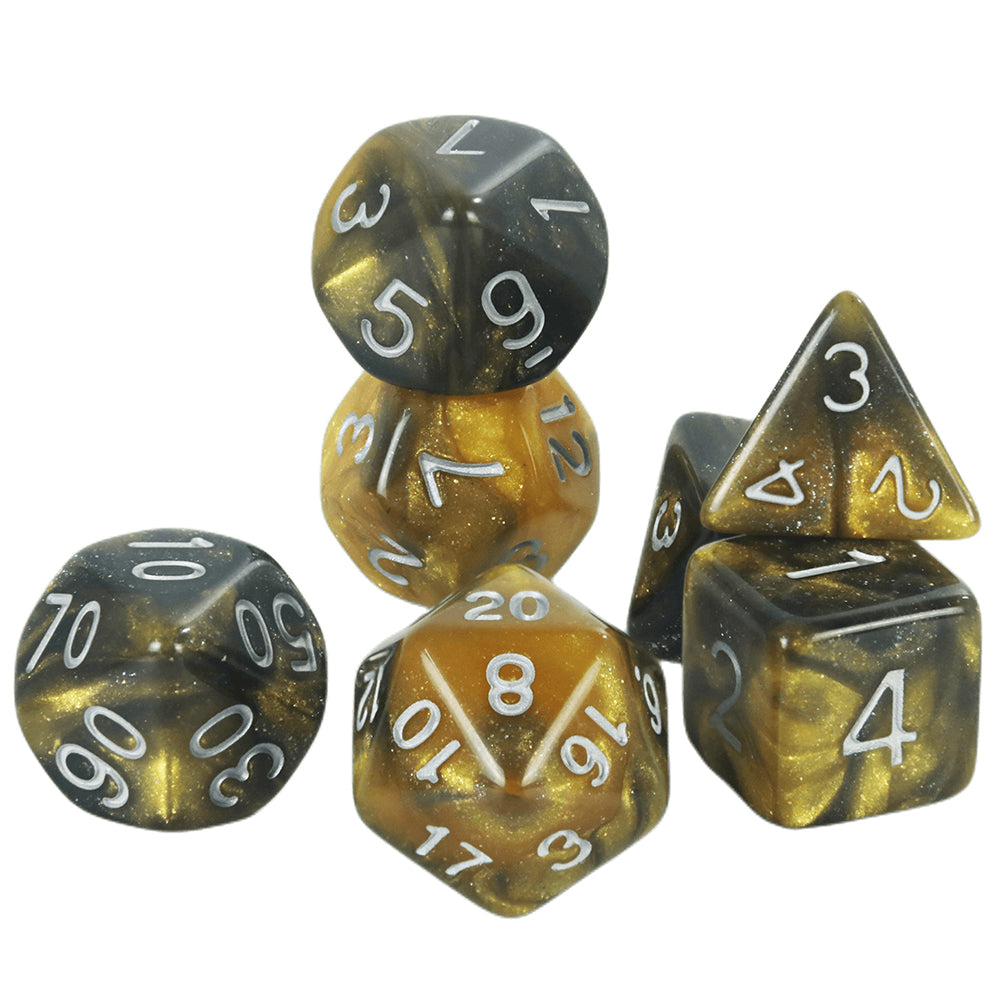 Colorful Galaxy Themed Polyhedral Dice Set D4-D20 for Entertainment Tabletop Games Party Games