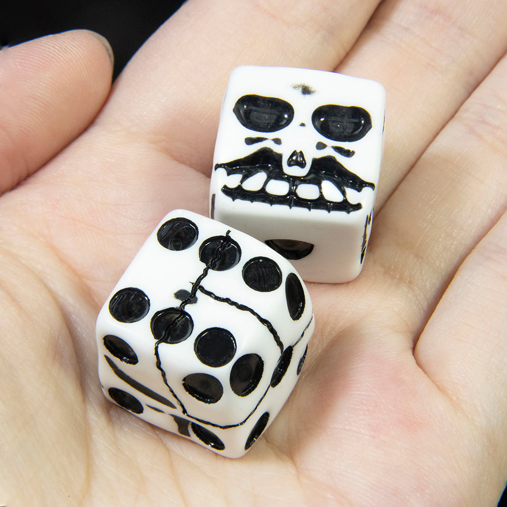 Skull Funny Dice White D6 Pips 19mm for Friend Party Board Game Entertainment
