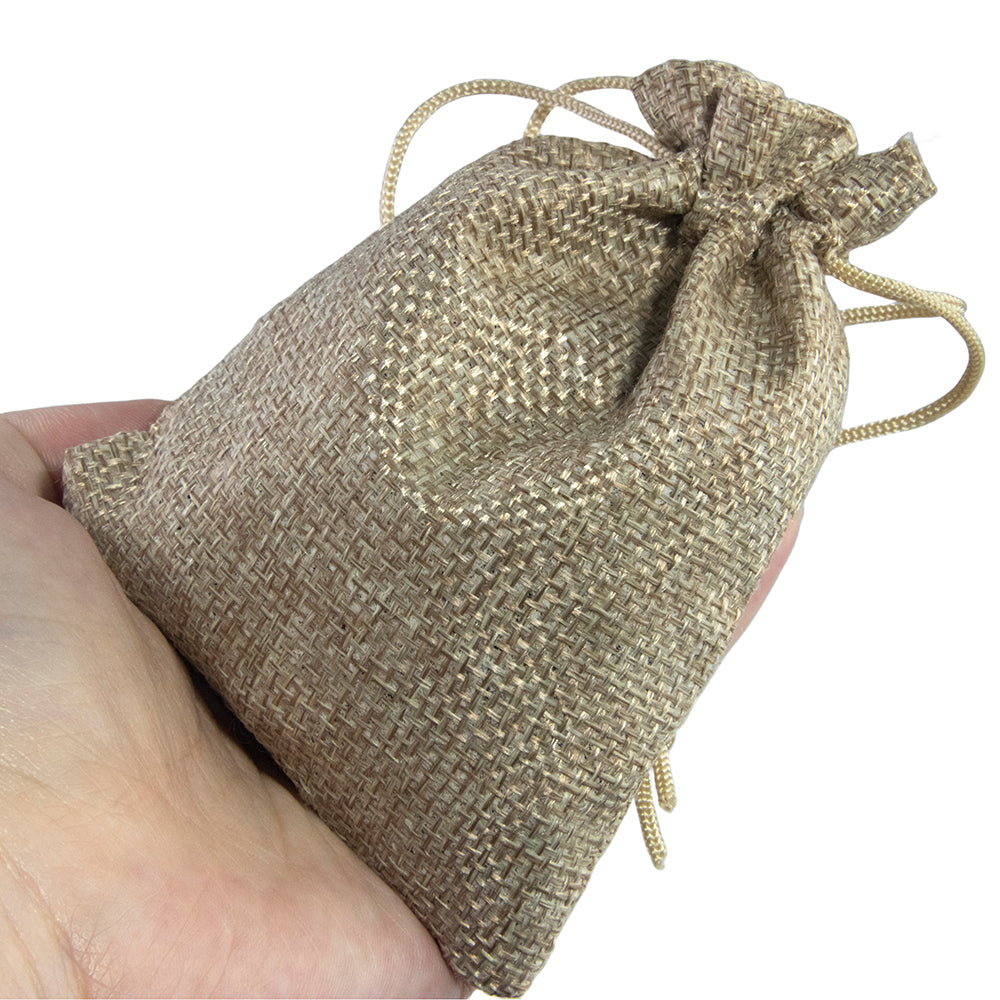 Burlap Drawstring Bags 10pcs Linen Bag Dice Storage Bag for Christmas Gifts Bag, Jewelry Packaging Bags