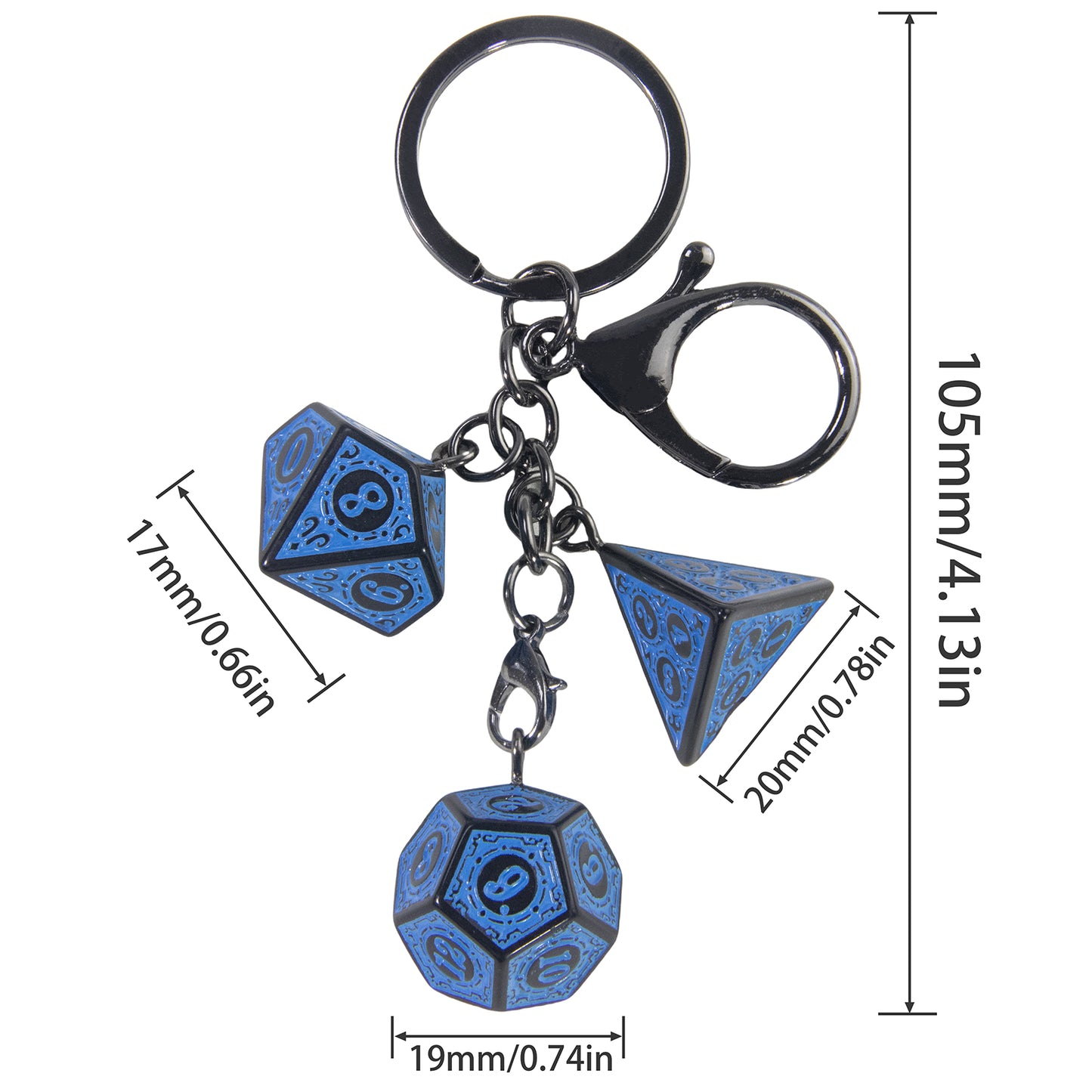 3D Fashion Dice Keychain Pendant - Stylish Car Bag Pouch Accessories for Men Women
