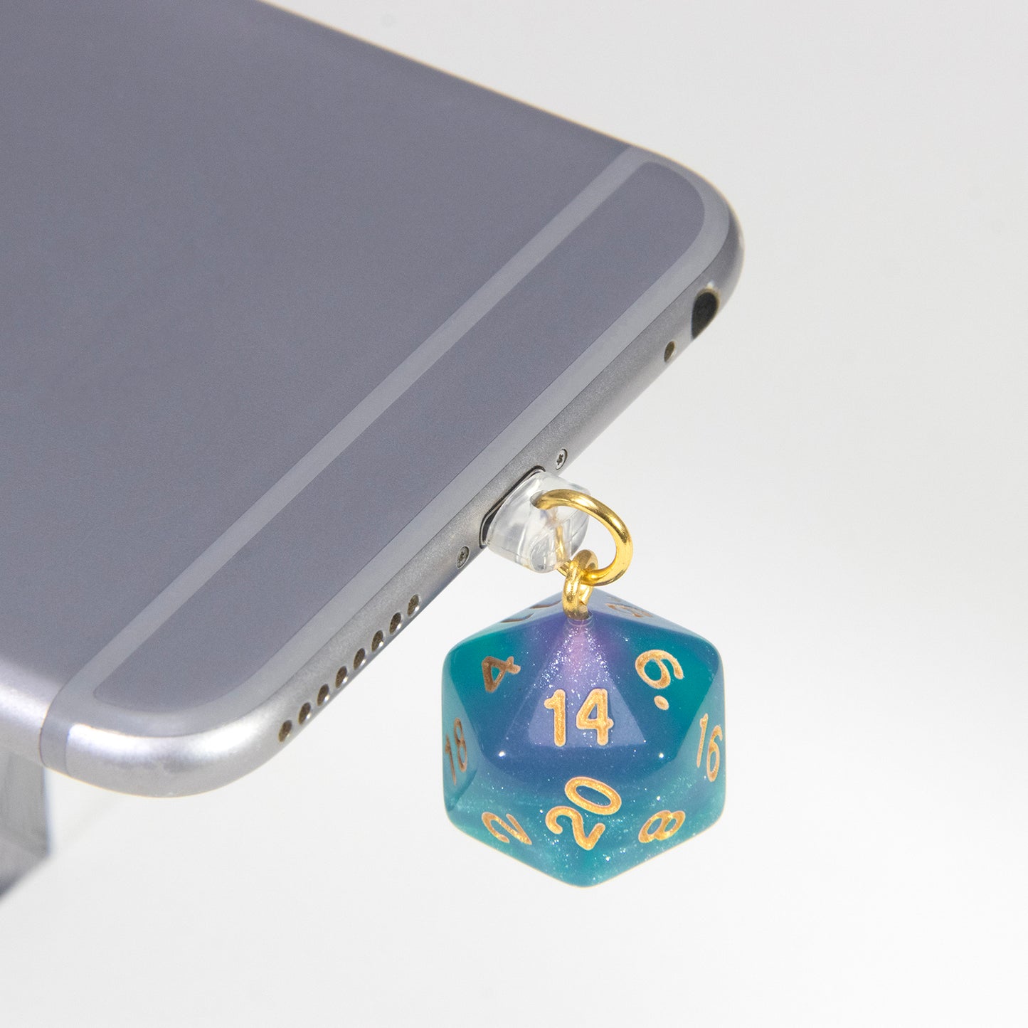 PVC Dustplugs with Acrylic Dice Pendant for Android Apple Phones Charging Port Dustproof Protector Dust Plugs